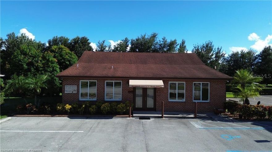Beautiful professional office building in growing downtown Lake Placid. Situated along Dal Hall Blvd among several established professional offices, this stately brick building features 2 private offices and 2 bullpen-style open work areas previously utilized by an engineering firm, along with a conference room, break room, and a nicely appointed reception area. Offering approximately 2,107 SF, the property is well landscaped and includes 7 parking spaces for employees and clients.

Offered at a total monthly rent of $2,669, which includes CAM charges (approximately $0.23/SF; $2.76/SF annually). Tenant responsible for utilities and insurance (liability and contents).