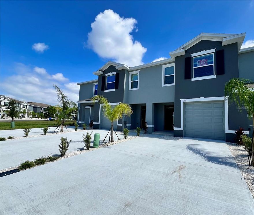 This stunning 3-bedroom, 2.5-bath smart home is located in one of the best blocks of a new community, offering breathtaking pond views. The open kitchen and living room are filled with natural light, capturing sparkling reflections from the pond and golden sunshine throughout the day. With natural sunlight filling the rooms at sunrise, this home feels warm and inviting. Conveniently situated right next to the community pool, and just a short distance from the playground and central mailboxes. Enjoy the comfort of a 1-car garage plus a double driveway for easy parking. Water is included in rent.