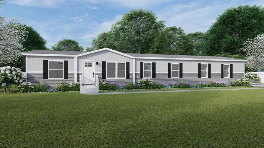 New Construction! This brand-new 5-bedroom, 3-bath manufactured home sits on over an acre of peaceful land, offering the perfect blend of modern comfort and country charm. The spacious 2000 sq ft open floor plan is ideal for family living and entertaining guests, with thoughtful touches like a stylish coffee bar and built-in features that add character and convenience. Beautiful stylish kitchen with stainless steel appliances, and open floor plan. Save monthly on utility's w/ Energy Star Certified Home, sod and stone walkway in beautiful nature. 
Enjoy the benefits of a brand-new well and septic system. The seller is offering assistance with buyer’s closing costs, and no money down options may be available, making this an incredible opportunity for homeownership.
Whether you're sipping coffee on the porch or hosting gatherings in your cozy yet contemporary space, this home is your canvas to relax, grow, and build the life you've always dreamed of. Call now to schedule a tour and learn more! Limited one year warranty.