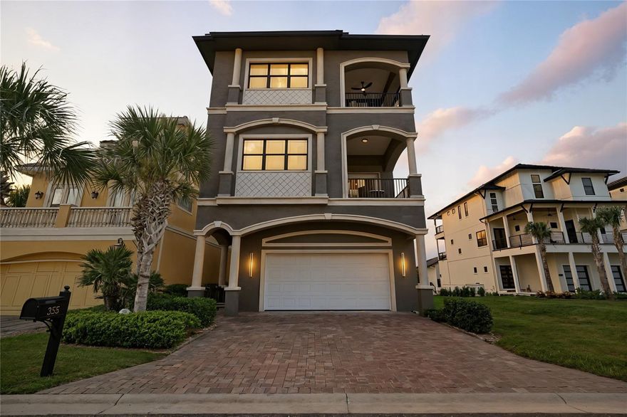 Walking distance to the Hammock Beach!!! 

Experience resort-style living at 355 Ocean Crest Drive, an elegant 3-story residence in the exclusive Hammock Beach community. Offering nearly 4,000 sq ft of refined living space, this home blends timeless design with modern comforts and breathtaking views.
Inside, you’ll find 3 bedrooms, 3.5 baths, an elevator, and open living areas designed for both entertaining and relaxation. The top-floor master suite includes a private sitting area, a wet bar, a bonus room to be used as a home office or as you wish, spacious walk-in closets, and serene ocean and golf course views. 
Step outdoors to your private paradise: a heated saltwater pool with spa, summer kitchen, and multiple covered patios perfect for al fresco dining and sunset gatherings. Overlooking the Jack Nicklaus–designed golf course and with lake frontage, the home offers a rare combination of golf, water, and coastal living. Best of all, it’s just a short walk to the beach, oceanfront dining, and local restaurants, which makes every day feel like vacation.
Additional highlights include a 2-car garage, hurricane shutters, block/stucco construction, and HOA-maintained grounds. Residents enjoy direct access to the beach, and if desired, may enroll in Hammock Beach Club membership options: Full 2 Golf courses option (including the well-known Ocean Course, also known as Jack Nicklaus Ocean Course) + Beach Club or Beach Club Social only. Membership is required for use of the resort amenities and golf course. Details available upon request.

This is more than a home — it’s a coastal retreat designed for those who seek the ultimate Florida lifestyle.