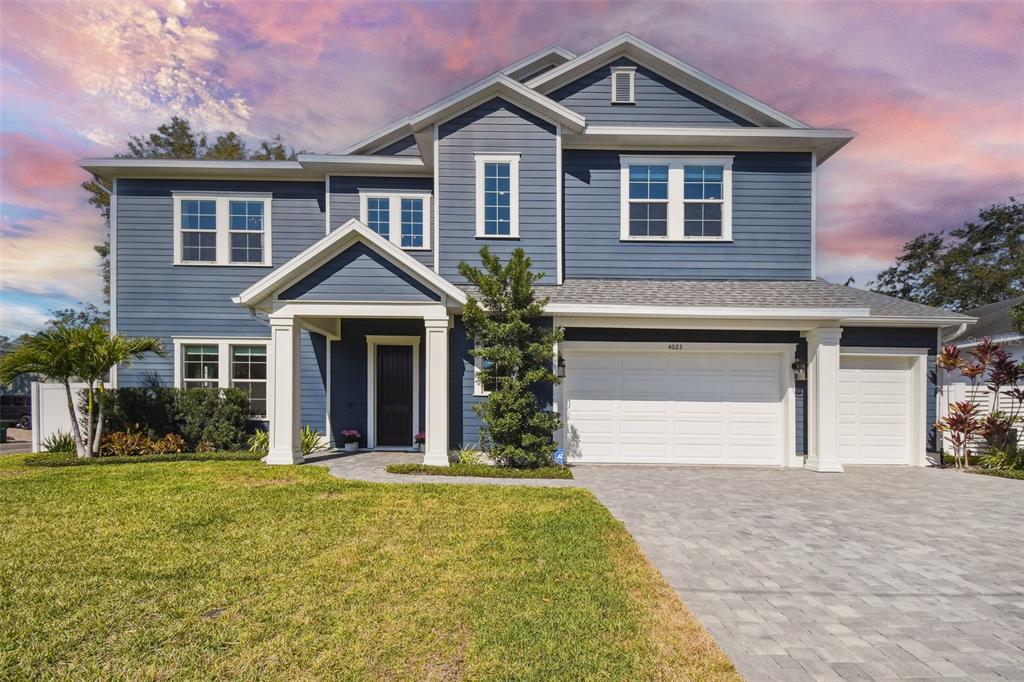 Picture perfect is this newer custom built Virginia Park pool home located in the heart of South Tampa. Floor to ceiling, from the carefully selected wide-plank engineered oak wood floors, the custom built-ins & wall features, motorized remote controlled shades, tray ceilings and finally, the high end light fixtures, no detail left unturned. Chef's kitchen awaits with a double oven, gas cooktop, two dishwashers, quartzite island and quartz countertops. You’ll find an open floor plan on the 1st floor along with a bedroom, full bath, and a powder room, providing ease and comfort for all when hosting guests. On the 2nd floor you’ll not only find the owner’s suite with two walk-in closets and a spa-like bath, but three additional bedrooms, one with an ensuite bath, a third bathroom with double sinks, a bonus room, and laundry room. 10’ ceilings on both levels! Last but certainly not least, entertain or simply staycation on your expansive lanai next to your new, heated, salt water pool, complete with water fountain features and LED lights all controlled from the convenience of an app. This home is turn-key!