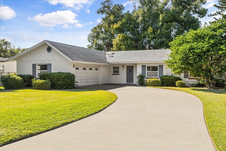 Step into this light, bright Mid-Century gem tucked inside Winter Park Estates, one of Winter Park’s most desirable neighborhoods.  With top A-rated schools and that classic community feel everyone wants, this is the home you have been waiting for. This solid concrete block 3-bedroom, 2-bath home offers 1,516 square feet of well-designed, under-air living space, blending timeless character with endless opportunity. Natural light pours through the living areas, giving the home an airy, welcoming vibe from the moment you walk in.  The layout features a spacious 19' x 14' family room, perfect for lounging, entertaining, or opening up even further if you decide to put your HGTV hat on. The primary suite includes a true walk-in closet, and the oversized 2-car garage gives you room for cars, storage, tools, or that hobby you keep pretending you’ll start one day. A 30' x 9' screened back porch overlooks the fenced backyard with mature trees. It creates an incredible canvas ready for landscaping dreams, outdoor living upgrades, or the pool you’ve always wanted.  This home is light, bright, and loaded with potential ready for its next chapter and the vision of its next owner.