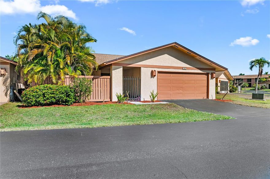 This detached Villa in the desirable community of Royal Woods offers three bedrooms, two baths, a spacious eat in kitchen, an expansive great room and an oversize two car garage. The primary bedroom features a walk-in closet and private bath. The two additional nice sized bedrooms feature large closets, there is ample storage throughout the house including a linen closet and large kitchen pantry. Recent Updates include A/C, appliances, cabinets, water heater and washer/dryer. Neutral paint and tile color offers decorating flexibility. New exterior paint is scheduled to be completed soon!    Call today for your private showing.