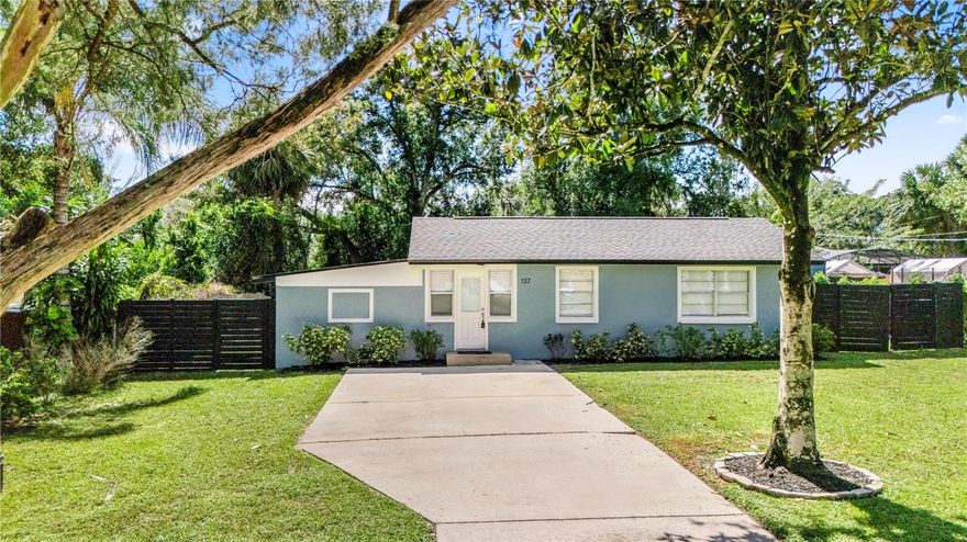 Welcome to this beautifully updated 2-bedroom, 2-bath home in prime DeBary, offering 1,064 sq. ft. of comfort and style. The interior and exterior have been freshly painted, giving the home a clean, modern look with excellent curb appeal.

Step inside to modern tile floors that flow through the living areas, kitchen, and renovated bathrooms. The living room is bright and welcoming, with windows that let in an abundance of natural light. The kitchen features granite countertops and updated cabinetry, perfect for everyday cooking and entertaining.

Both bathrooms have been tastefully remodeled with quality tile and contemporary finishes. A brand-new sliding glass door leads to a spacious fenced backyard—your private outdoor retreat with paver walkways, palm trees, and a blend of grass and gravel designed for low maintenance and relaxation.

Recent improvements include a brand-new roof and drainfield, providing peace of mind for years to come. A newer well pump with water softener and carbon filters ensures clean, fresh water throughout the home.

Located near shopping, the SunRail station, and the new Downtown DeBary area, this home offers modern upgrades and a highly desirable location. Don’t miss the chance to tour this unique DeBary gem and experience all it has to offer.
