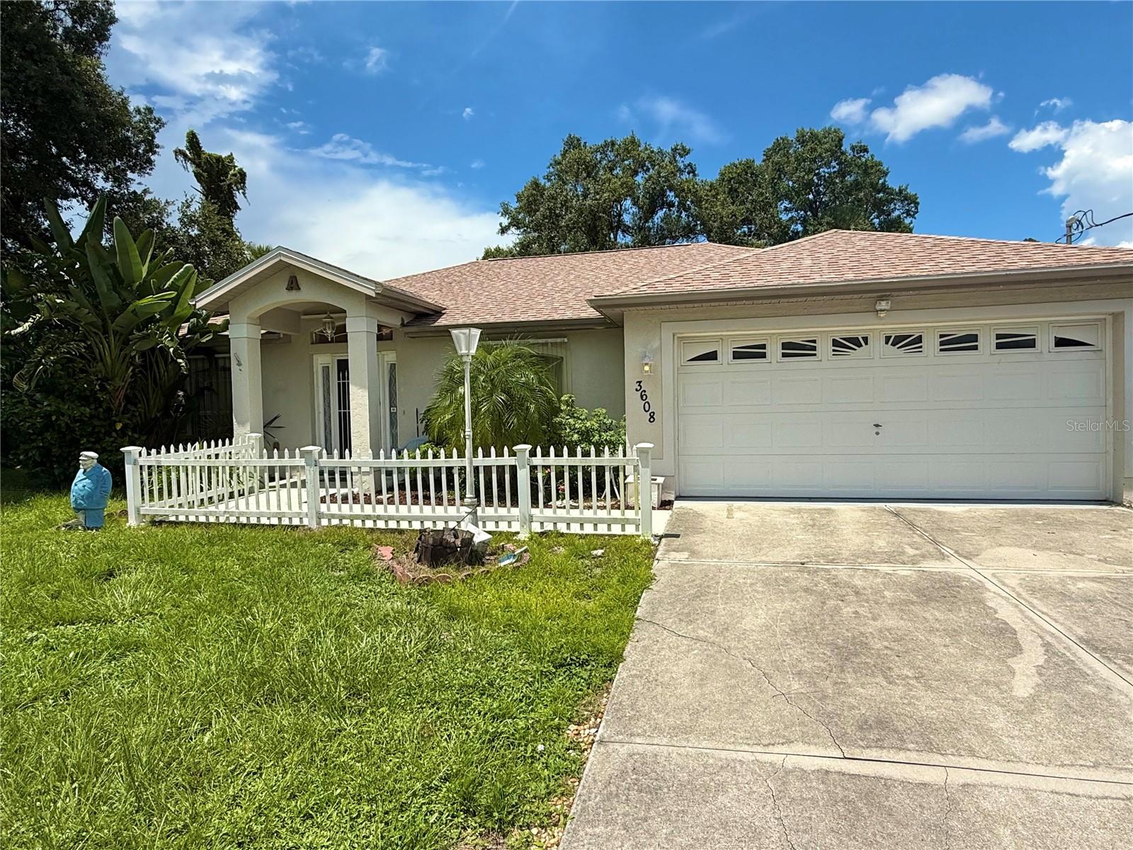 This charming 3-bedroom, 2-bath, 2-car garage split plan home, built in 2001, offers a bright and inviting living space in desirable North Port. NEW ROOF 2022, NEW AC 2021, HURRICANE SHUTTERS FOR WINDOWS, 200AMP SQUARE D UPDATED ELECTRICAL PANEL. The soaring entryway with sunburst windows fills the foyer with natural light, accentuated by vaulted ceilings and a decorative alcove that adds character and warmth. Adjacent to the foyer is a spacious living room perfect for relaxation or entertaining.
The kitchen is designed for convenience, featuring a breakfast bar and a pass-through window to the screened lanai, ideal for enjoying meals outdoors. A separate dinette area with sliding doors offers additional access to the screened patio, creating a seamless indoor-outdoor flow.
The master bedroom is a serene retreat with private patio access, a large walk-in closet, and an en-suite bathroom for added privacy. Two generously sized guest bedrooms provide ample closet space and share a well-appointed middle bath. The fenced backyard offers plenty of room for a pool, complemented by a tranquil koi pond with a charming walk-over bridge and a handy storage shed.
With a new roof, no HOA, NO FLOOD ZONE INSURANCE REQUIREMENT, this home combines comfort, functionality, and peace of mind in a great North Port neighborhood. Ready to add your own touches, this home offers versatility and a nice layout.
Offering over 80 miles of fresh water canals , over 26 community parks, North Port is also rich with archaeological history and natural springs, including the renowned Warm Mineral Springs, also hugging the Myakka State Forest. Simply perfect for the nature lover, and merely minutes away from a wealth of golf courses, stunning gulf beaches, world class fishing, and boating. Plus enjoy the local NEW water park that features a 25-meter stretch pool, three slides, and a lazy river.... North Port Aquatic Center. A community that values open space for public enjoyment, North Port offers the perfect spot for bird watching, hiking, kayaking, cycling, and horseback riding.With easy access to 41 and 75, its also centrally located between Tampa and Fort Myers .This home has so much to offer...don't delay, pick up your piece of paradise today!