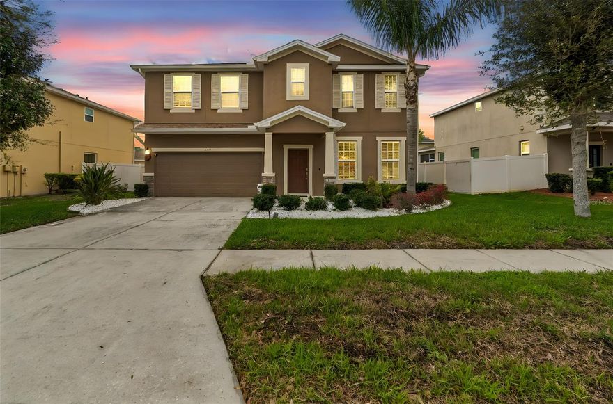 Welcome to this beautiful 4-bedroom, 2.5-bath home located in the desirable Ten Oaks community in Zephyrhills. Built in 2014, this spacious home offers over 2,700 square feet of thoughtfully designed living space that combines comfort, style, and functionality. Low HOA and NO CDD.
Step inside to an open and inviting floor plan perfect for both everyday living and entertaining. The expansive living and dining areas flow seamlessly into the kitchen, which features abundant cabinet space and plenty of room for gathering with family and friends. Large windows fill the home with natural light, creating a bright and welcoming atmosphere throughout.
Upstairs, you’ll find four generously sized bedrooms, including a private primary suite with ample space to unwind after a long day. The additional bedrooms provide flexibility for family, guests, or a home office. With 2.5 bathrooms and plenty of living space, this home offers the perfect layout for growing households.
Outside, enjoy a spacious backyard with room for outdoor entertaining, play, or relaxing in the Florida sunshine. Located just minutes from shopping, dining, schools, and major roadways, this home offers the perfect balance of convenience and neighborhood charm in the heart of Zephyrhills.
Homes with this much space and value do not come along often—schedule your private showing today.