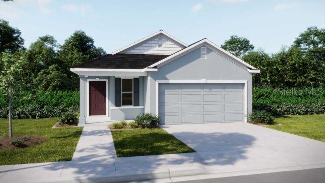 Pre-Construction. To be built. Lake Deer Estates – Elegance & Comfort Combined! Sidewalk-Lined Cul-de-Sac Living!
This charming home offers a thoughtfully designed, highly efficient floor plan that maximizes every inch of space. A welcoming front porch opens to a mudroom with washer and dryer, providing easy access to the spacious 2-car garage and seamlessly connecting to the expansive kitchen at the heart of the home. The kitchen is a chef’s dream, featuring a full line of stainless steel appliances including an ESTAR side-by-side refrigerator, stone countertops, a large island, and abundant pantry space, with a convenient pass-through to the great room for effortless entertaining.
The bright and airy great room at the rear of the home is filled with natural light through a large sliding glass door that opens to the patio overlooking a retention pond, offering serene water views and the perfect setting to relax or host guests.
The primary suite, tucked away for privacy, includes a spacious walk-in closet and a luxurious bathroom with tiled shower and enclosure. Two additional bedrooms provide generous space and ample closet storage, complemented by a second full bath.
Additional features include landscaping with front irrigation, modern smart home upgrades such as Ring Video Doorbell, Smart Thermostat, Keyless Entry Smart Door Lock, and Deako Switches, and a full builder warranty for peace of mind.
Blending style, function, and comfort, this home in Lake Deer Estates offers the perfect retreat in a scenic, family-friendly community.