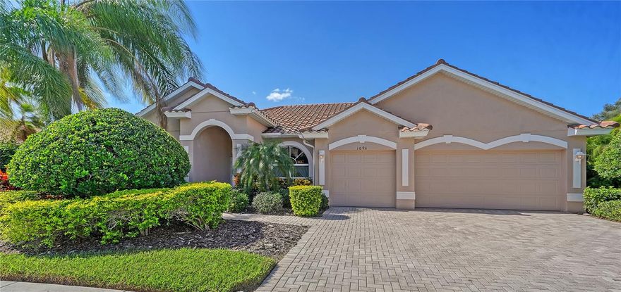 This York model, built by U.S. Home in 2000, sits on a spectacular, scenic lot, overlooking Oscar Scherer State Park, with incredible views of undisturbed protected land. The home features an open, split, floor plan with 4 full bedrooms and 3 full baths as well as a 3-car garage (with Siemans Electric Car Charger).  Spacious lanai with pool, offers views that seem never-ending, setting the stage for entertaining or just enjoying the sights and sounds of nature. This home has had all the important things updated: newer barrel tile roof (2021), pool heater (2022) and AC (2022).  Front of home offers great curb appeal, with lush landscaping, paver brick drive and walkway.  Home also has impact windows which were installed in 2006 along with storm protection, including fabric and acrylic panels.  Water pipes have been lined with DuraFlo system.  Rivendell is a nature lover's paradise, with nearly 400 acres of single-family homes, ponds/lakes, parks and preserves.  Close to Pine View School, a nationally recognized Sarasota County school for the gifted, grades 2-12.  There is a heated, community swimming pool along with playground and walking trails.  Close to Oscar Scherer State Park, Legacy Trail, shopping, beaches, medical facilities and a variety of recreational activities. Come make this home yours...all it is missing is YOU!