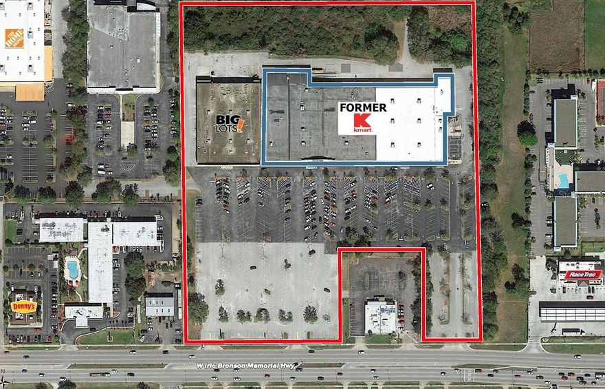 Calling developers! This property is zoned to allow for a mixed use project. This could be phased. Big Lots occupies the smaller space that is approximately 37,600 square feet. the old K-Mart portion is approximately 106,000 square feet and has not been occupied in many years. The value is in the land for a mixed use project. This parcel is in a CRA and their could be incentives from the City of Kissimmee for the right project.