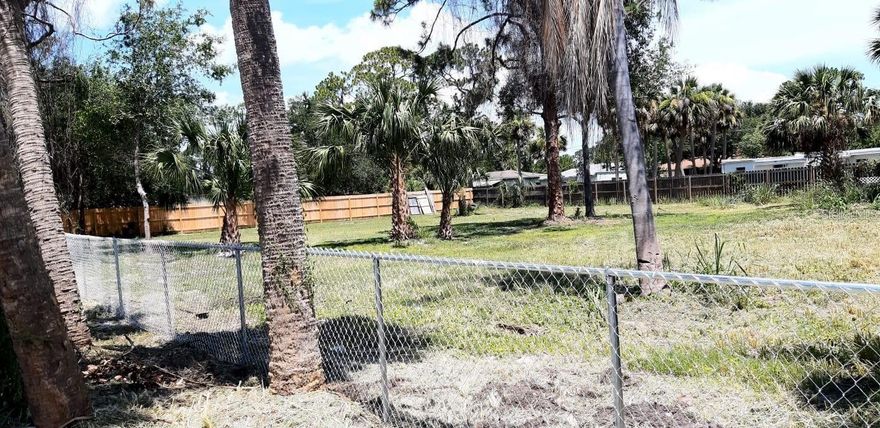 This 0.27 acre fence lot is located just a couple of blocks from I95 and 30 minutes from Cocoa Beach. offering a prime location for your dream or investment home. The lot features some beautiful palm trees, flat terrain, and provides easy build, making it perfect opportunity for development. don't miss out on this fantastic piece of land in a highly desirable area.
