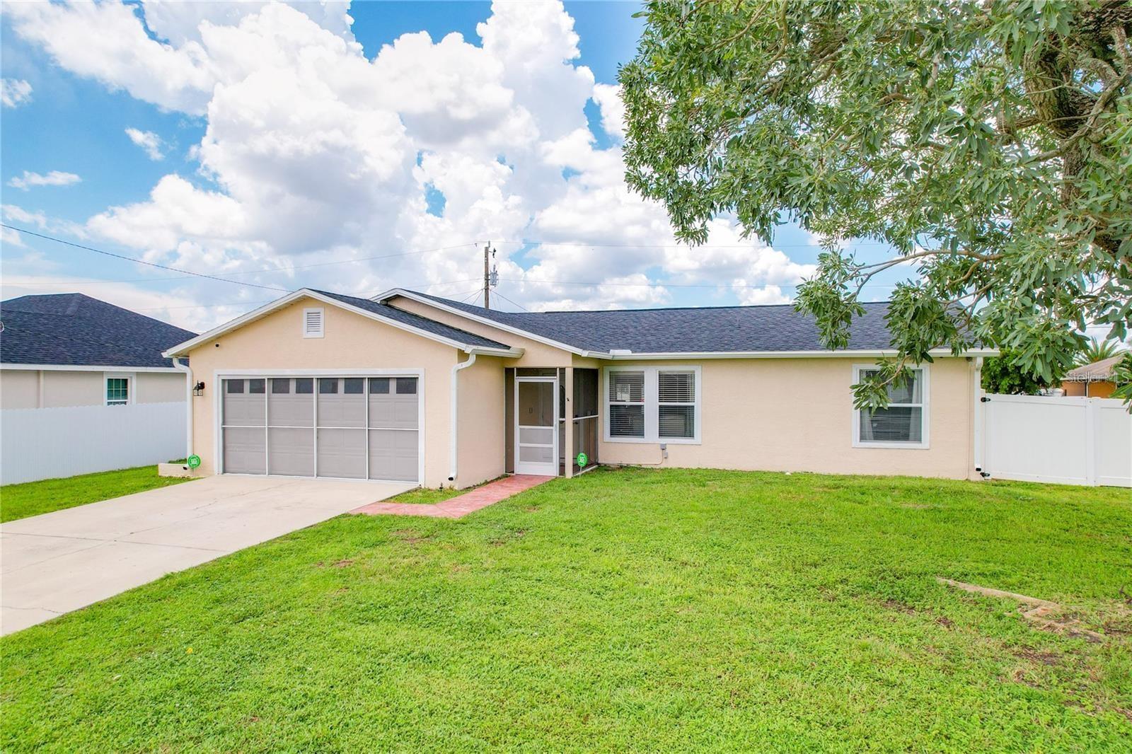 Check out this charming 3-bedroom, 2-bath pool home in the heart of Cape Coral. This well-maintained residence offers a split floor plan, vaulted ceilings, and tile and laminate flooring throughout, creating a bright and open atmosphere. Enjoy Florida’s sunshine in your private in-ground pool, surrounded by a screened lanai and vinyl-fenced yard, ideal for entertaining or unwinding in peace. The new roof (2022) and new A/C unit (2021) provide added value and comfort. Some great features to note: Spacious master suite with en-suite bath, French doors and open floor plan and 2 car garage and no HOA requirements. Minutes from shopping, dining, parks, and top-rated schools. Whether you're boating, fishing, or just soaking up the coastal lifestyle, this home puts it all within reach.