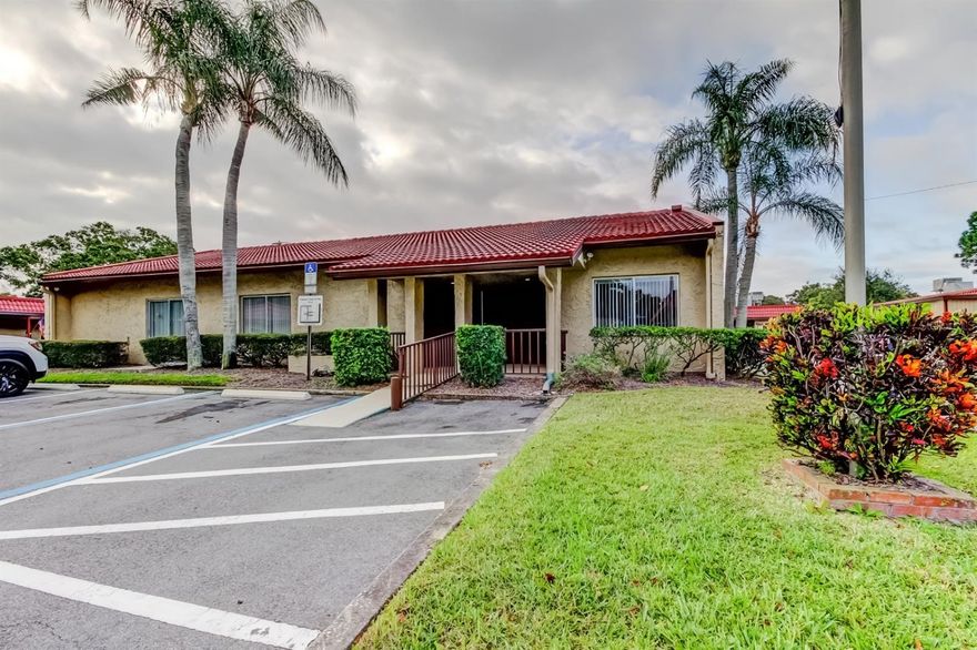 MODERN Light and bright FURNISHED GORGEOUS CORNER UNIT!!!, 2 bedroom, 2 bath won't last long in this desired neighborhood! The spacious and open split floor plan features large room sizes. Both bedrooms have plenty of storage with walk-in closets. The master bedroom includes an en-suite bathroom with an extended vanity and tiled walk-in shower. Whether you decide to utilize the spacious kitchen to whip up a gourmet meal, or sip your coffee in the Florida Room, this home has it all. No details have been missed, newer AC (2016), inside laundry, includes a covered carport and dedicated outdoor storage room. The community is located in a highly desirable area, close to award winning beaches, restaurants, and shopping, including access to Clearwater Beach, Countryside Mall, Downtown Dunedin and Safety Harbor. This well-maintained community showcases a heated pool with sundeck lounging area and club house. The community has recently replaced the roofs and repainted the exterior. Additionally, this unit has prime placement is this community, directly across the street from the pool/clubhouse. HOA fees include water, trash, cable and internet. Not a flood zone, SAVES YOU MONEY $$ !