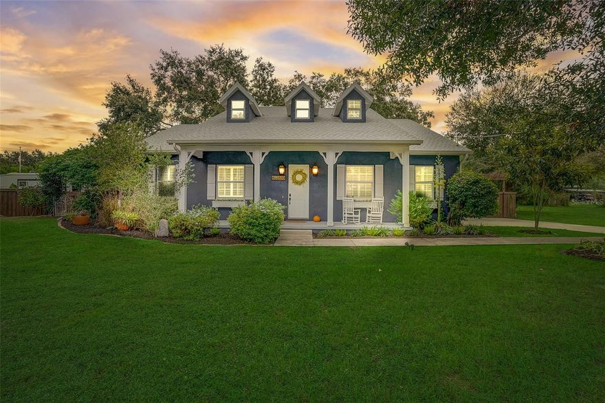 One or more photo(s) has been virtually staged. HONEY STOP THE CAR!! Where country charm meets contemporary elegance with NO HOA or CDD IN THE HEART OF KEYSTONE ODESSA! This beautiful and private five year old custom-built home offers a pleasing floor plan and stunning curb appeal with an exterior covered in windows that truly makes this home glow as it greets you. This captivating residence features three generously-sized bedrooms, two luxuriously appointed bathrooms, and a breathtaking cathedral ceiling that adds an air of opulence. As you approach the home you will step onto the spacious front porch making a winning first impression, you can easily imagine decorating it with a few rocking chairs, a porch swing, or however else you’d like to set the welcoming stage. As you  step inside you will be greeted by a welcoming foyer boasting board and batten wall paneling and nearly 15-foot ceilings, offering a perfect canvas for your decorative touches to create an inviting front entry. As you move forward, the living room unveils an open floor concept seamlessly connecting to the spacious kitchen and dining area, making it an ideal space for both relaxation and entertaining. The heart of the home is the expansive kitchen, complete with newer stainless steel appliances, a substantial island and a convenient over-the-range pot filler for culinary enthusiasts. Enjoy peace of mind with the top-of-the-line water filtration system featuring UV technology, ensuring the purest water for your well-being. On the left wing of the home you will find two perfectly sized bedrooms as well as a bathroom with tub featuring tub to ceiling tiles, dual flush toilet with brushed nickel finishes. As you head to the right wing of the home you will find yourself in the spacious primary suite, complete with a sprawling walk-in closet for seamless organization and easy access to your wardrobe essentials. The primary bathroom is a haven of comfort, seamlessly combining functionality with exquisite design for a truly indulgent daily retreat featuring a double vanity, spacious walk-in shower, complete with modern fixtures for a revitalizing experience and "The Centerpiece" a timeless clawfoot bathtub, beckons relaxation and serves as a striking focal point. Beyond the kitchen, French doors unveil a spacious backyard with a cement walkway to concrete pads, ideal for gatherings. Towering, mature oaks provide year-round shade, creating a tranquil oasis for relaxation and entertainment. This contemporary farmhouse harmoniously blends luxury, comfort, and the natural beauty of its surroundings. Seize the opportunity to make this exceptional property yours! “Home" is the word you will use to describe this house when you see it in person.  Walk-through tour link https://www.zillow.com/view-imx/dc247e5b-fbcf-4022-8ced-9891b99b4c44?wl=true&setAttribution=mls