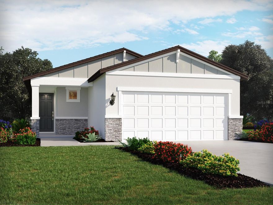 Brand new, energy-efficient home available by Dec 2025! The Acadia makes entertaining easy with an open kitchen, dining area, and great room. The primary suite is tucked in the rear of the home offering plenty of privacy and features a spacious walk-in closet and shower. The Oakfield Trails Premier Series offers single-family homes with open-concept floorplans in Parrish, FL. Convenient to several major highways, this community is ideal for those who commute to Lakeland, Tampa and Orlando.  Residents will have access to the private Harvest Club that includes a resort-style pool, clubhouse, fitness center, pickleball courts, playground and trails in a beautiful "old Florida" setting.  Each of our homes is built with innovative, energy-efficient features designed to help you enjoy more savings, better health, real comfort and peace of mind.