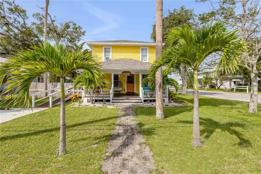 FULLY LEASED AND FURNISHED TURNKEY INVESTMENT POTENTIAL! Discover the charm and potential of this mixed-use historic property located just one block from Canal Street and minutes to the beach. With commercial/residential zoning (MU) and a B&B overlay allowing nightly rentals, this property is ready to generate income while offering endless possibilities for its next owner. Property Features: Four Separate Apartments: Unit A (Downstairs-Rear) is a 1 bedroom, 1 bath. Unit B & C (Upstairs) are also 1 bedroom, 1 bath. Unit A2 (Bottom-Front) is a 1 bedroom, 1 bath with the largest sq. footage of the four. Units A, B & C are fully furnished with updated appliances. Unit A2 is unfurnished but has a complete NEW kitchen, bathroom, bedroom and flooring. Recent Updates: New roof (Jan 2023) with transferable warranty. Fresh tropical landscaping with shell accents (Feb 2023) Hookup in place for a future hot tub. Large parcel with plenty of parking for cars, trailers, or boats. Great signage exposure while maintaining privacy for tenants Location & Lifestyle: Steps from Canal Street's shops, restaurants, art galleries, and weekend events Just minutes from New Smyrna Beach's famous coastline and marinas About an hour to Orlando International Airport Zoned Commercial/Residential Mixed-Use. Buyer to confirm intended uses and feasibility with the City of New Smyrna Beach and Volusia County. This is a rare opportunity to own a versatile property in one of Florida's most desirable coastal towns. Whether you envision short-term rentals, a live/work setup, or launching a new business, 200 Live Oak Street is ready to make it happen.