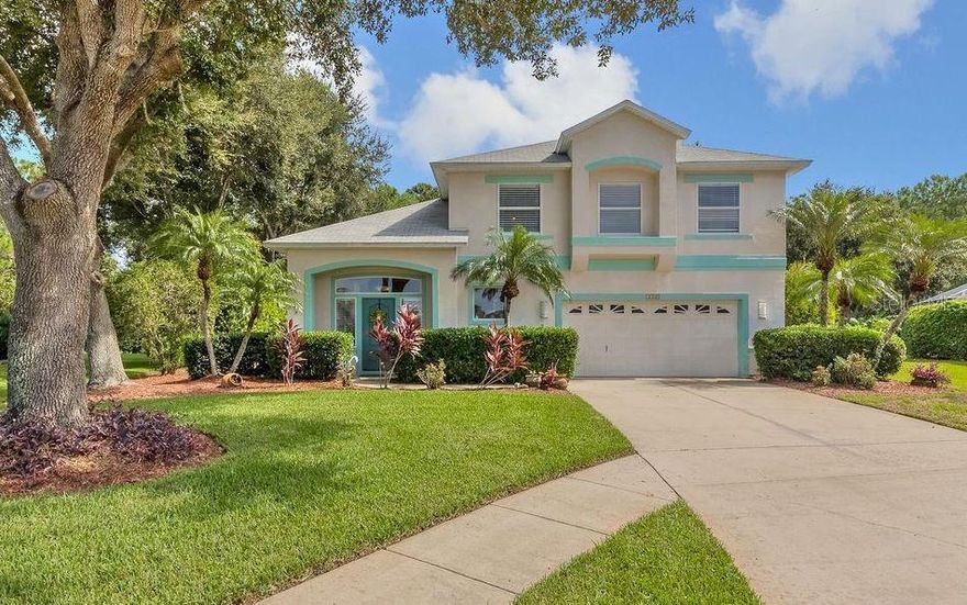 Beautiful home offered at recent appraised value! One of the best locations in desirable Waters Edge. Huge, park-like, wooded backyard on a private cul-de-sac. Large 3 bedroom plus loft/office space, 2.5 bathroom, 2 car garage, POOL home. Close distance to highly rated Elementary and Middle schools. An entertainer's dream featuring an updated kitchen that is open to the family room's triple sliders with panoramic views of the private pool/spa and screened multi-level travertine deck. New carpet in all bedrooms and new vinyl flooring in the bathrooms and laundry room with utility sink. Tons of closet space including a large WIC in Owner's suite. Great location west of 95 just minutes to shopping, the airport, and beautiful beaches. New water heater. Seller has a new roof approval and estimate from association and reputable roofing company good for 6 months. Home is being offered partially furnished. ;Water: City