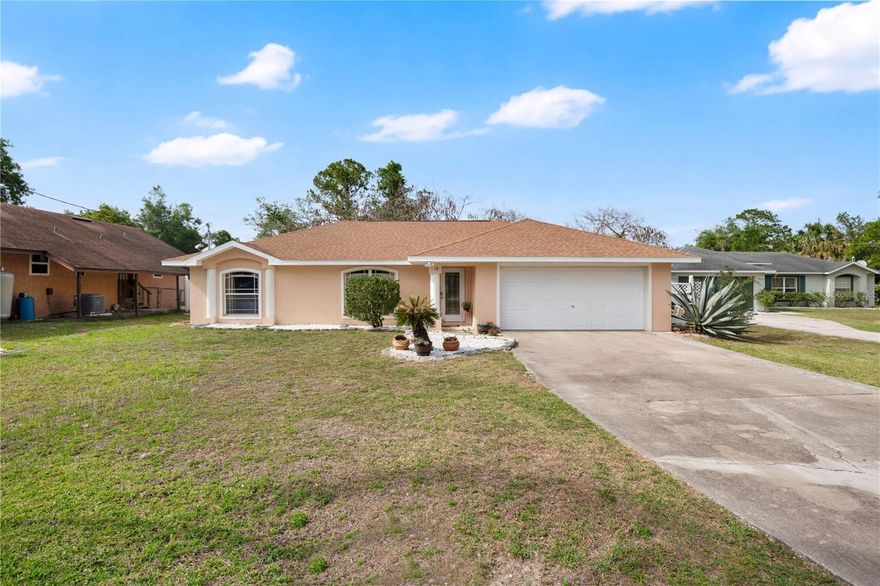Fantastic 3-Bedroom, 2-Bathroom Home Featuring an Enclosed Florida Room and a Fully Fenced Backyard Perfect for Relaxing or Entertaining. This Home Offers the Perfect Blend of Comfort, Style, And Accessibility. Enjoy Tile Flooring Throughout the Home, A Spacious Primary Suite with a Private En-Suite Bathroom, and Generously Sized Secondary Bedrooms with Plenty of Room for Furniture and Décor. The Open Family and Living Room Combination Creates a Welcoming and Versatile Living Space. The Upgraded Kitchen Boasts Granite Countertops and Stainless-Steel Appliances, Making It Both Stylish and Functional. This Property Offers Convenience and Comfort Just Minutes from Everything You Need. Conveniently Located Just 5 Minutes from Gemini Springs Park and Only 3 Minutes from the DeBary Sunrail Station.