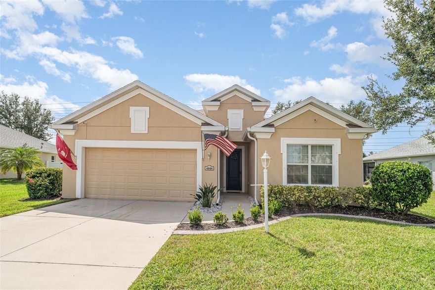 Stop the car this beautiful 3/2  VA Assumable Pool Home with Extensive Upgrades in Sugar Mill Lakes is calling your name.

Welcome to this stunning 3-bedroom, 2-bathroom pool home featuring a split floor plan and numerous upgrades throughout. The spacious primary suite includes an en suite bathroom with water closet, large walk in shower with ADA fixtures and two walk-in closets, bedrooms 2 and 3 are generously sized in the front of the home. The kitchen boasts granite countertops, dark cabinetry with crown molding, stainless steel appliances, and a cozy eating nook. Custom blinds adorn every window, adding a refined touch.The kitchen and family room combo overlook the heated saltwater pool (2022) and fully fenced yard, perfect for entertaining and family fun. The birdcage enclosure and top-of-the-line Hayward Heat pro System  allow for year-round enjoyment. Exterior upgrades include leaf guard gutters, a French drain for improved drainage, two SunSetter lighted retractable shades, and a Category 4 hurricane-rated remote control shade to protect the tri-fold sliding doors. Patio furniture, grill, and fire pit convey with the home.Inside, you’ll find carpet in the bedrooms and ceramic tile in all wet and common areas, a brand-new roof (2025), a whole-house water softener, closed-circuit security system, and free satellite TV.Located in a quiet community with low HOA and no CDD, this is truly a move-in ready home offering years of low-maintenance living. And if the features aren’t enough—this property also comes with a 4.5% VA assumable loan, making it an incredible opportunity for qualified buyers.Don’t miss your chance—schedule your private showing today! Moments from the Highways, shopping, and fresh produce stands.