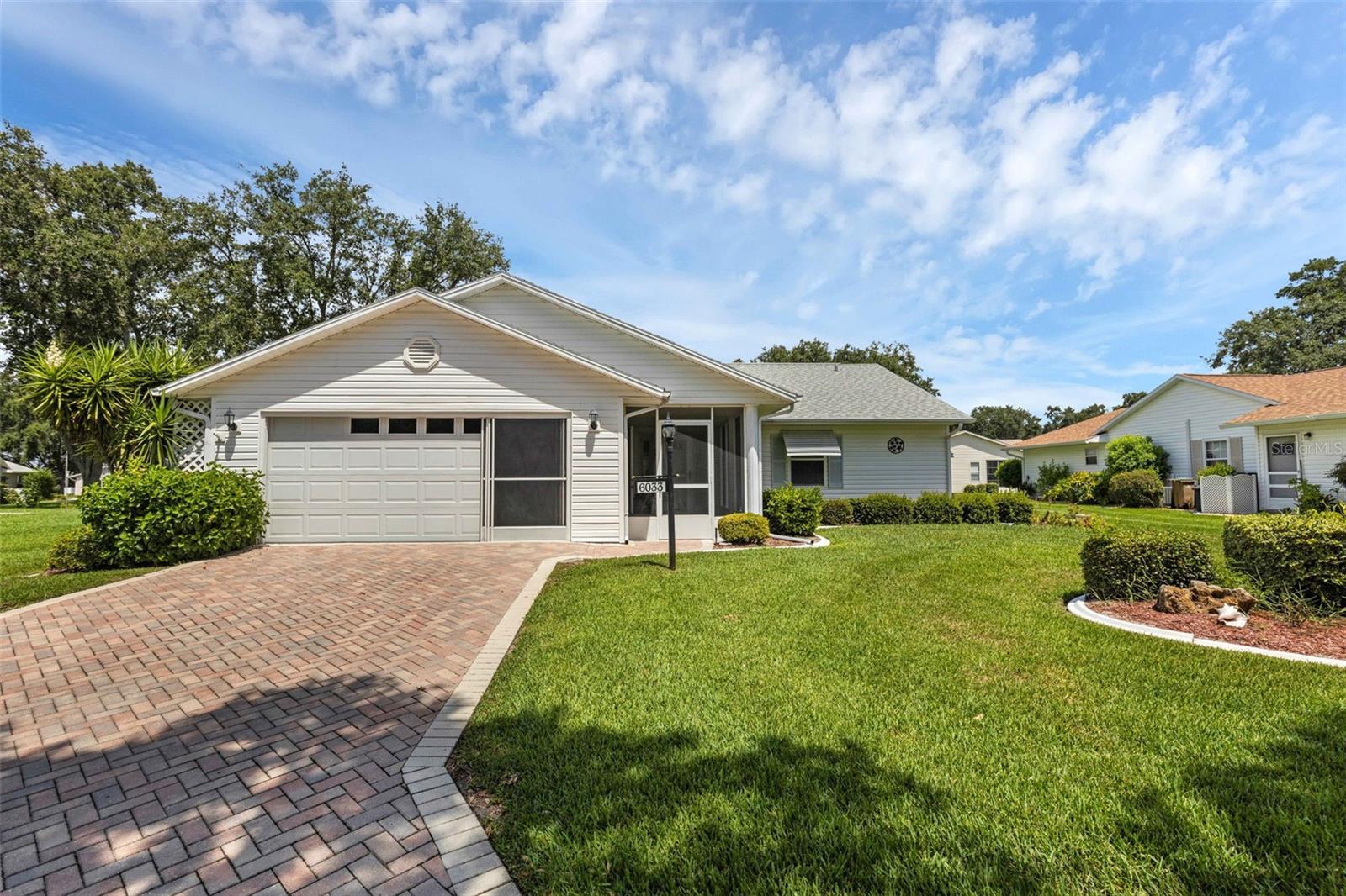 *NICE LITTLE HOME ON QUIET STREET* Brick pavers on the driveway lead you to the screened front porch. You'll enjoy sitting, enjoying a sweet tea and visiting with neighbors. You enter the foyer and a large living room with a solar tube welcomes you. The kitchen is to the left, and has a cute eating nook with a bay window. Lots of cabinet and counter space. At the end of the kitchen, you'll find the dining room. Off of the living room is a cozy den for reading or watching TV. It's also a good overflow area if you have lots of company. The den opens to a great little sun room, with nice slider windows on 3 sides and a pleasant view of the back yard. Sun room is heated and cooled like the rest of the home. On the right side of the home there are 2 closets in the hall. Then, there is a good sized bedroom on each end of the hall. Bedroom 1 has cute corner windows and closets the entire length of the room. The other bedroom also has closets the entire length of the room. There are 2 full baths with tall commodes and nice long counters. One has a step-in shower and the other has a tub/shower combo. Nice 2 car garage with storage and pegboard. Roof 2017. HVAC 2017. Water heater and electric panel box have been replaced. You'll fall in love with the 55+, gated, active community of Highland Lakes. There are indoor and outdoor pools, tennis and pickleball. Other sports are bocce, shuffleboard, horseshoes and softball. There is a beautiful clubhouse that contains a billiard room, craft room, library, fitness room, card playing rooms and a large arena with a walking track. The arena also features Bingo, dinners and concerts. Community has a wonderful craftsman shop and free boat and RV storage. Great location near banks, restaurants, groceries and major highways. Visit this home today!