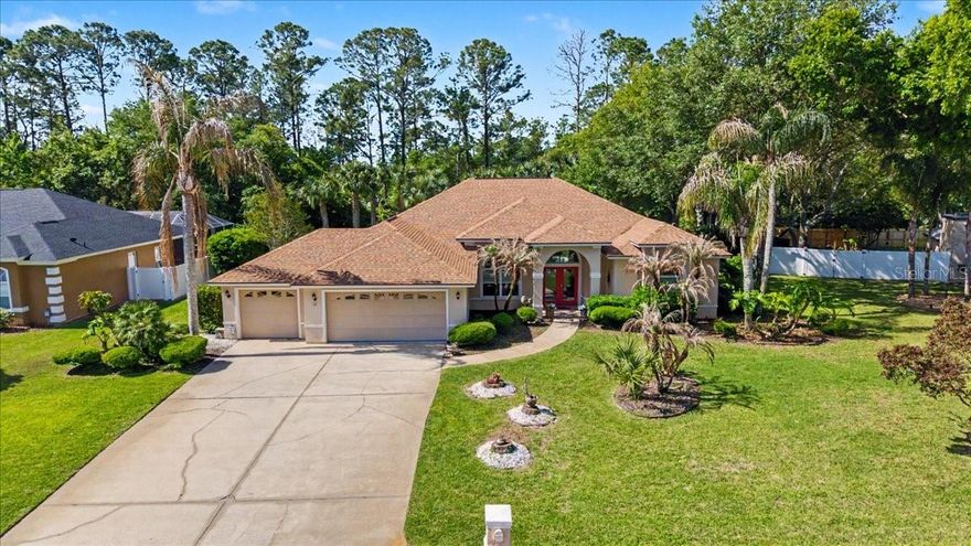 Beautiful 3 bedroom, 2 bath pool home in Breakaway Trails a sought after gated community.  New Roof in 2025 and a New HVAC in 2026!  Split floor plan features a spacious primary suite with a reading area and large bath with Roman soaking tub & separate shower with 2 walk-in closets. Soaring ceilings of 12' in the common areas and 10' in the bedrooms provide this great sense of luxury and comfort. The kitchen is large, well designed and features tall cabinets, a breakfast bar and eating area that overlooks the free form pool with waterfall.  Community offers many amenities such as a Clubhouse, Pickleball, basketball, tennis, park, playground and dog run. THIS HOME MAY COME FURNISHED.