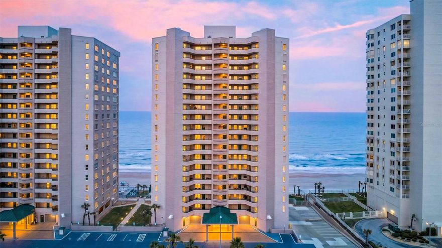 THE PINNACLE OF COASTAL CONDOMINIUM LIVING. A RARE OPPORTUNITY EXISTS TO OWN A COMPLETELY UPDATED MASTERPIECE CONDO WITH 3 ENSUITE BEDROOMS PLUS A SUNSET FAMILY ROOM, PERFECTLY LOCATED ON THE 14TH FLOOR. THIS CONDOMINIUM HOME IS DIRECT OCEANFRONT AND OFFERS JUST UNDER 2300 SQ FT OF LIVING SPACE WITH SPECTACULAR ATLANTIC OCEAN & INTRACOASTAL WATERWAY VIEWS, FOUR EXPOSURES, SUNRISE & SUNSET AND NORTH & SOUTH COASTLINE VIEWS. THIS WHITE GLOVE CONDOMINIUM ESTATE OFFERS A HOST OF LUXURY UPGRADES- INCLUDING NATURAL SAND COLOR CABINETRY AND GRANITE COUNTERTOPS IN THE OPEN KITCHEN. QUALITY LUXURY PLANK FLOORING AND 2 OCEANFRONT BEDROOMS FLANK THE GREAT ROOM. DESIGNER LIGHTING ACCENTS THIS EXCEPTIONAL HOME. ADDITIONAL FEATURES INCLUDE AN ENSUITE GUEST BEDROOM SUITE THAT OPENS TO THE RIVERFRONT DEN AND AN AIR CONDITIONED STORAGE CLOSET. 2 YEARS NEW AIR CONDITIONER AND HURRICANE SHUTTERS PROTECT THIS GEM WITH JETLINER VIEWS! THE COMMUNITY OFFERS 2 OCEANFRONT POOLS, FITNESS CENTER + BEACH ACCESS!
