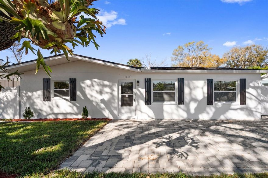 Beautifully renovated and move-in ready! This modern 3-bedroom, 2-bath home is ideally situated on Belcher Road in Largo, Florida, offering both convenience and accessibility. Inside, you’ll find a bright open floor plan with a seamless kitchen and living room combination that provides direct access to the backyard—perfect for everyday living and entertaining.
The stylish kitchen features white cabinetry, a peninsula with stunning white quartz countertops, and brand-new stainless steel appliances. Indoor laundry adds everyday convenience. The primary suite is privately positioned away from the secondary bedrooms and includes an en suite bathroom with a walk-in shower. The two additional bedrooms share a full bathroom with a bathtub.
Additional highlights include recessed lighting, ceiling fans, and window treatments throughout. Step outside to enjoy a fully fenced, freshly sodded backyard complete with a patio ideal for gatherings, plus an attractive L-shaped paver driveway offering ample parking.
Move-in ready and centrally located near shopping, dining, beaches, and major roadways— Enjoy the best of Florida living just 6 miles from the beautiful shores of Indian Rocks Beach. Travel is simple and stress-free with St. Pete–Clearwater International Airport (PIE) only 6 miles away. Commuting to Tampa is a breeze at approximately 12 miles, and nearby U.S. Highway 19 (just 1 mile away) provides quick north-south access throughout Pinellas County.
This is a fantastic opportunity to own a beautifully updated home in the heart of Largo!