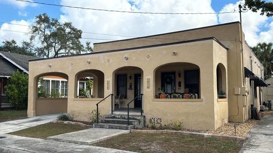 IVESTOR SPECIAL DUPLEX. RENTED. 1512 FOR $1100 M2M, 1514 $1250 1YR. NO HOA! Two one bedroom one bath units are located in the heart of Lakeland’s highly sought-after Dixieland Historic District, this charming Mediterranean Spanish–style duplex at 1512 & 1514 Boone Place offers a rare blend of character, flexibility, and strong investment potential. The property features two well-appointed one-bedroom, one-bath units and has been extensively upgraded, including a new roof system 2020, updated plumbing, driveways, landscaping, lighting, irrigation, and a fully fenced backyard. Unit #1514 has been thoughtfully renovated with a modern open floor plan, updated kitchen with quartz countertops and new appliances, refinished wood floors, a ductless AC system, and numerous interior enhancements. With tenants currently in place generating immediate cash flow and options to occupy one unit while leasing the other (or rent both for a solid return) this property delivers exceptional versatility and value. Ideally situated near downtown Lakeland, lakes, parks, colleges, dining, shopping, and with easy access to Tampa, Orlando, major highways, and Central Florida attractions, this truly one-of-a-kind duplex is an opportunity you don’t want to miss. Storage shed in backyard conveys. Seller financing and private financing available. Can be rented short term.  Do not wait, this property will not last long!