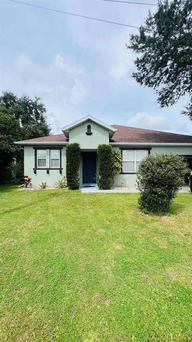 4-bedroom, 2-bath home on a large lot! Features a covered entry and a spacious floor plan with over 2,200 heated sq/ft. Includes a living/dining combo, eat-in kitchen, and family room with built-in entertainment center. Inside laundry, walk-in closet, and tub/shower combo in the master suite. Enjoy cookouts on the covered back patio. 2-car garage. Conveniently located near schools, shopping, dining, banks, and major roads.