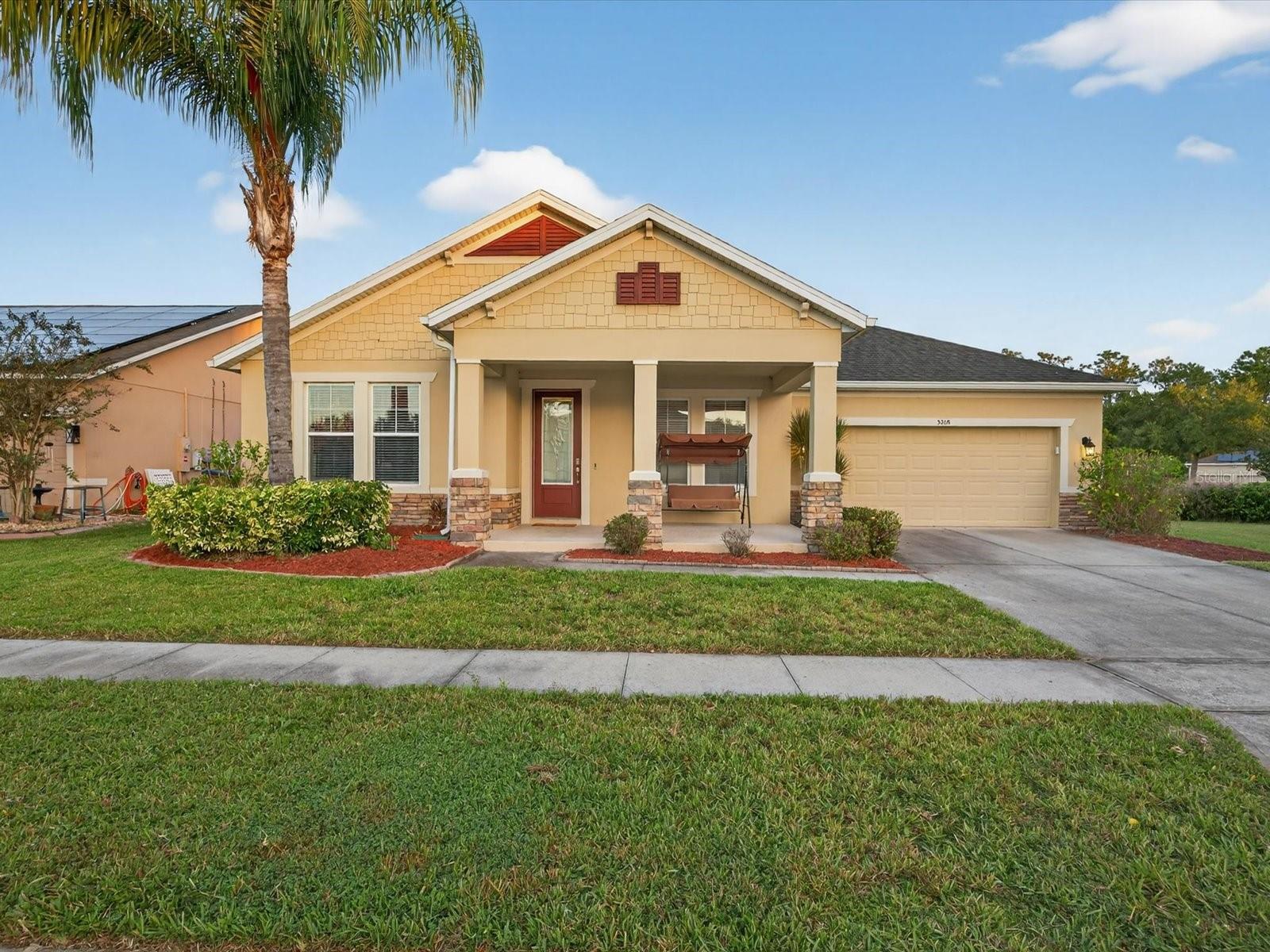Welcome to Concorde Estates — where comfort meets convenience! Step inside this bright and inviting three-bedroom, two-bath home tucked within one of the area’s most desirable neighborhoods. Sunlight pours through every room, highlighting the spacious layout and warm tile floors. A cozy den provides the perfect nook for a home office or quiet reading space, and the indoor laundry room keeps chores out of sight. The open-concept living area flows easily into a stylish kitchen featuring a generous island, modern appliances, and plenty of cabinet space — ideal for both family dinners and casual entertaining. The primary suite offers a peaceful retreat with a large closet and a spa-like ensuite complete with a freestanding tub. Step through the sliding doors onto your screened-in back porch, where you can sip morning coffee in privacy and enjoy your fenced yard with room for pets or play. Concorde Estates spoils its residents with a clubhouse, fitness center, resort-style pool, tennis courts, park, and playground — all just a short stroll away. This home checks every box for comfort, style, and convenience. Don’t let it slip away — come see why life in Concorde Estates feels like the perfect fit.