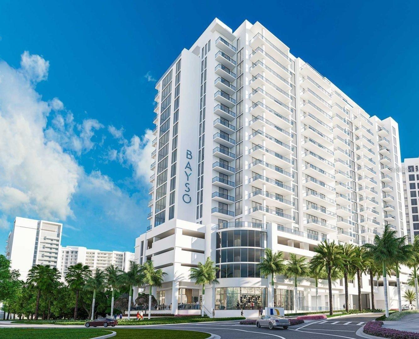 Pre-Construction. To be built. Get centered at Sarasota's newest luxury address. Located in Sarasota's downtown Bayfront at the Quay, this 18-
story luxury residential tower is for those looking for a walkable lifestyle surrounded by a vibrant arts and entertainment scene. These spacious
condominiums will overlook the exciting Bay Park and the downtown skyline with corridor views of the water from every unit. This unit is a
roomy 2,184 square foot 2-bedroom, 3-bath residence with 10' ceilings, floor-to-ceiling windows and sliders to a spacious 10' deep terrace with
glass balcony railings showcasing Sarasota's most sparkling views looking to the southwest towards Sarasota Bay. Kitchens will be designer
coordinated with European cabinetry, quartz countertops and premium stainless steel appliances. The owner's suite features walk-in closets and
luxurious spa-like bath retreats with Grohe fixtures. Amenities include a state-of-the-art fitness center and a movement studio for personal or
group classes. The 5th level showcases an elevated resort-style pool and spa, entertainment areas, an outdoor kitchen, a dog park and much
more. Bayso residents will also have an on-site property manager, 24/7 front desk attendants and access controlled entry making this a true
lock-and-leave. Appointments can be made for in-person showings or through a virtual presentation. Request yours today