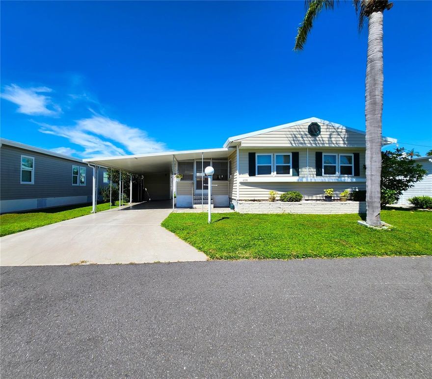 **OR BEST OFFER**

Fabulous RENOVATED mobile home offered for sale FULLY FURNISHED/TURNKEY.

The seller architecturally redesigned this home with:
•NEW Ceramic White Steel Pan Roof installed in 2025 – not a reroof but a COMPLETE REPLACEMENT.
•5 Windows replaced with NEW High Performance Vinyl Thermopane Low-E Impact Windows.
•NEW Decorative Leaded Front Door.
•HVAC [with Heat Pump] in 2023.
•Bathroom Exhaust Fans in 2023.

This cozy home features:
•A welcoming Florida Room w/screened Vinyl Windows and a rear door leading to the covered Rear Patio as well as the Metal Storage Shed housing the Electric Water Heater, Washer, and Dryer.
•Spacious Living Room is fully equipped w/3 sofas, TV, Credenza, Coffee Table, Side Tables w/Lamps.
•Connected to the living room is an open Flexible Space that may be used in several capacities.
•The bright and spacious Dining Room includes a formal table with 6 chairs. 
•Your Kitchen is ready with a Refrigerator, electric Stove, Hood Vent, Dishwasher, new Countertop Microwave, Storage Closet, Pantry, ample cabinetry and counter space 
•Your very spacious Master Suite is at least about 15 feet deep, includes a King-sized bed, built-in dresser, two built-in closets, and a private bathroom.
•The Master Bathroom features a walk-in shower, heat lamps, large medicine cabinet, and single sink vanity. 
•Your guests will be pleased with the amount of space in the Guest Bedroom which includes built-in closet, a dresser, and a Queen-sized bed.
•The Guest Bathroom is equipped with a Bathtub & Shower combination, single sink vanity, and a large linen closet.
•All bedding, linens, and kitchenware included.

About the community:  
Golf Lakes is a highly sought-after premier Resident-Owned Cooperative Community composed of 780 mobile homes on 121 acres, for people age 55 and older.  The land beneath your home is leased to you through a 99-year Renewable Proprietary Lease and a Share Certificate.
 
Centrally located with convenient access to Coquina Beach, Holmes Beach, Anna Maria Beach, and downtown Sarasota, major outlet malls – all within 10 to 20 miles; grocery stores, banks, restaurants, medical facilities, mega movie complex also all within a short distance.  

New owners may rent straight after closing on a seasonal basis with a minimum of 3 months to a maximum of 6 months.  Guests are allowed up to 60 days with owner present.

Golf Lakes provides a very active lifestyle and is loaded with beneficial features and amenities such as:
•Low maintenance fees of just $255.28 per month (billed quarterly) also covers your Water, Sewer, Trash, Spectrum Cable TV, and Internet.
•Lawn Service is optional but only $49.50/month – try getting a quote like that in Florida.
•Par 3, 9-hole Golf Course. 
•40’ x 60’ Heated Pool along with a 12' relaxing Jacuzzi Spa.
•State-of-the-art Exercise Room with equipment.
•Two lighted Pickleball Courts.
•24 lighted, covered Shuffleboard Courts with sanctioned tournaments.
•Lawn Bowling Courts.
•Two regulation Horseshoe Pits.
•Fishing throughout the park at 4 different lakes.
•Clubhouse with a full commercial kitchen, library, wireless internet connectivity, card room, billiard room, craft room for ceramics, quilting, and painting.

*Florida is STILL among the BEST places to invest your hard-earned money in, so schedule your showing today of this renovated home in this highly sought-after Co-Op community.*