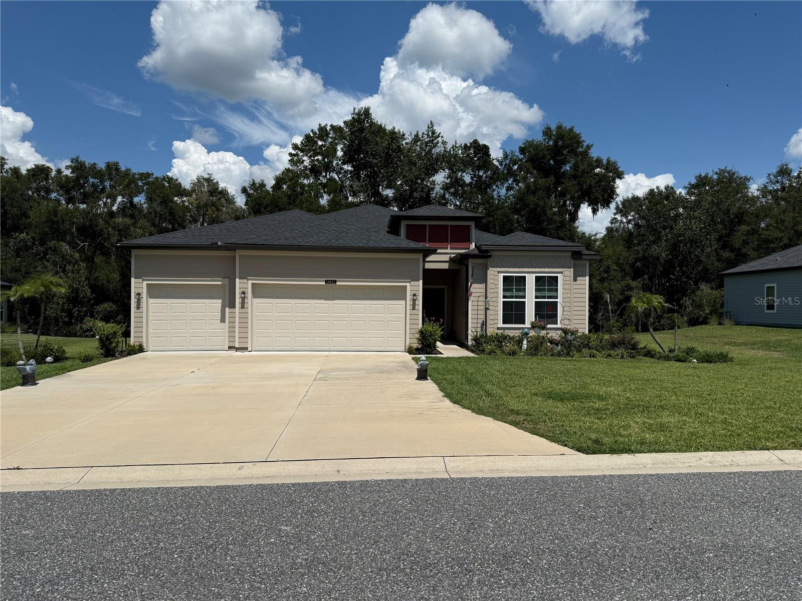 Welcome to Grand Park North!
This beautifully maintained 4-bedroom, 2-bath home offers the perfect blend of comfort, upgrades, and location. Featuring an open floorplan, tile flooring in main living areas, and a spacious kitchen with stainless steel appliances, this home is designed for modern living.
The primary suite includes a large walk-in shower and dual vanities, providing a private retreat. Upgrades include a converted lanai into a Florida room, ideal for year-round enjoyment, and a private well for added convenience.
Enjoy outdoor living in the expansive backyard with peaceful views of trees, offering privacy and relaxation. A 3-car garage provides ample storage and parking. Seller has added pull down stairs for additional attic storage.
As a resident of Grand Park North, you’ll also enjoy private community access to Rainbow Springs State Park, one of Florida’s most scenic natural treasures.