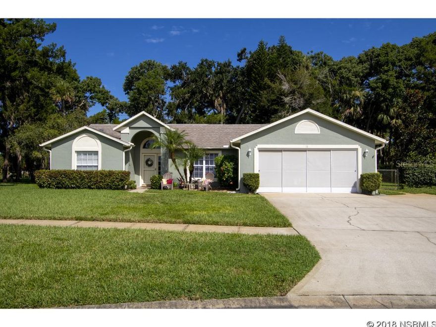 Well built block 3/2 Pool Home on a spacious -1/3 acre premium lot. Located in a mature tree lined subdivision. This Johnson Built House features a Bright Living Room Dining area as well as a breakfast nook. Smartly placed skylights and windows flow light into and throughout the living space. Split Plan Design for privacy. The 3 unique outdoor living spaces include a completely enclosed sunroom; a screened in patio and lanai. Nice shaded areas in the back yard with pretty lake views. Take a dip in your pool or just relax in the shade. Exterior/Interior Freshly Painted. New irrigation pump. ;Water: City