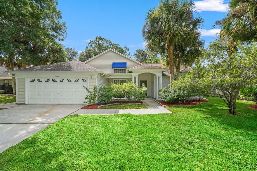 An exceptional added value is that this home FEATURES AN ASSUMABLE FHA LOAN IN THE LOW 3's for qualified buyers, offering a rare opportunity to secure substantially lower payments compared to current market rates. Welcome to Wyndtree, one of the area’s most sought-after communities with low HOA fees, mature landscaping, and close proximity to shopping, dining, and everyday conveniences. This well-maintained 3 bedroom, 2 bathroom home offers 1,817 square feet of living space, a 2-car garage, wood burning fireplace, and thoughtful updates throughout.

Inside, you’ll find expansive ceilings and abundant natural light that create an open and inviting atmosphere. The split floor plan provides both comfort and privacy, while recessed lighting throughout enhances the modern feel. The kitchen features a new refrigerator and dishwasher, complementing the functional layout for everyday living. The primary suite offers generous space, while the additional bedrooms can serve as guest rooms, office, or flex space.

Step outside to a screened lanai overlooking a preserve, providing privacy and a tranquil backdrop. With preserves both in the front and rear of the property, you’ll enjoy only two direct neighbors and a serene setting. The yard is well-kept, and recent improvements include a new air handler and new water treatment system for added peace of mind.

Families will appreciate being near Trinity Oaks Elementary, Seven Springs Middle, and Mitchell High School, along with easy access to local favorites like Craft Street Kitchen, and L’Attitude 28. Weekends can be spent at nearby Robert K. Rees Memorial Park beach or boating out to Anclote Key Preserve for island getaways.

Don’t miss your chance to own a move-in ready home in Wyndtree with both location and value. Schedule your showing today!