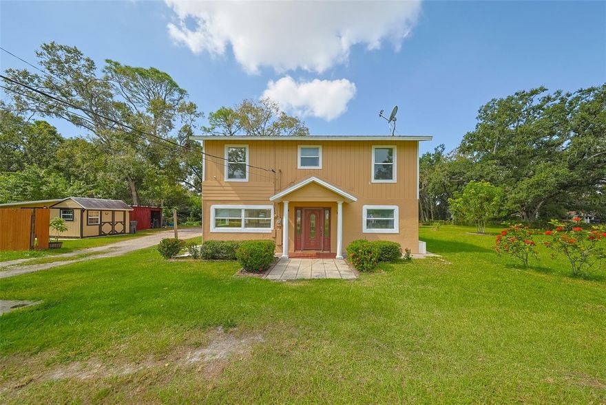 Enjoy country-style living with city convenience in this recently updated 3-bedroom, 2.5 bathroom, two-story duplex situated on over 4 acres of land. Located on a quiet street just 15 minutes from Downtown Tampa, this home offers plenty of space and privacy.
The interior features an open floor plan, a modern kitchen with stone countertops, and stainless steel appliances. The home has also been recently painted throughout. Large windows allow for abundant natural light, creating a bright and inviting atmosphere. Perfect for anyone seeking a clean, comfortable, and conveniently located home with room to breathe.  Electric and water are included in the monthly rent.