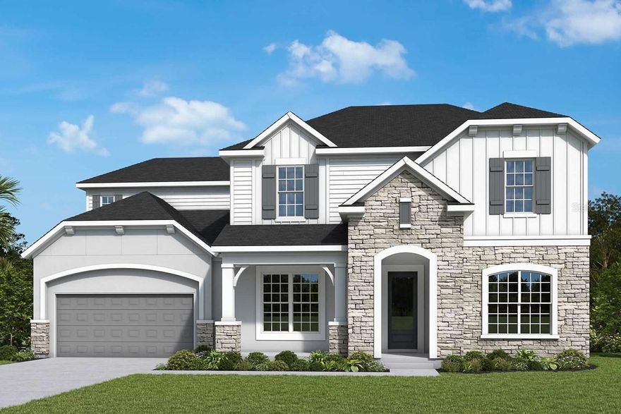 Under Construction. This may be one of the most impressive layouts and designs David Weekley Homes has ever built in South Tampa—an absolute showstopper. Located in the center of South Tampa with many other newly built homes.
From the moment you arrive, the home commands attention with its grand presence on the homesite. Layered architectural details and rich exterior textures create striking curb appeal. Oversized garage, enough space for 3 cars or 2 plus plenty of storage space!
Entering from the garage, you’re welcomed by a thoughtfully designed full-size mudroom featuring a backpack rack, storage bench, and dedicated countertop—perfect for family organization or a convenient charging station. From the front, you are greeted by the inviting front porch.  Once inside, a private home office sits on one side and a first-floor guest suite on the other—why choose when you can have both?
The heart of the home is the expansive great room, anchored by a sophisticated kitchen designed to impress. Cabinets extend to the ceiling, complemented by a chevron-patterned polished backsplash, quartz countertops, and beautiful RevWood flooring. The kitchen also includes a built-in trash and recycling center, pots-and-pans drawer beneath the cooktop, and soft-close doors and drawers throughout.
Just beyond, the covered lanai sets the stage for seamless indoor-outdoor living. Prepped for a future outdoor kitchen and television, the space overlooks a stunning swimming pool, spa, pool bath, and fully fenced backyard—perfect for entertaining or relaxing year-round.
Upstairs, architectural square spindles guide you to a spacious bonus room, ideal for movie nights or game days. Three secondary bedrooms are located on one side of the home, including one en-suite, while the primary bedroom is privately situated on the opposite wing—so expansive it feels like its own retreat. A private foyer/sitting area with a beverage refrigerator and countertop welcomes you into the space, which is filled with natural light and generous proportions.
The owner’s bathroom is a true spa experience, featuring a dual-zone shower with a ceiling-mounted rain showerhead, built-in niche, freestanding soaking tub, and dual vanities with ample storage. The oversized walk-in closet—larger than some secondary bedrooms—offers customizable his-and-her spaces and includes a discreet door leading directly to the laundry room for ultimate convenience. The laundry room is equipped with a folding counter and soaking sink.
Additional highlights include 8-foot solid-core doors, impact-resistant windows, full irrigation system, gutters, epoxy garage floor, and no carpet throughout. The home also comes with a comprehensive warranty: one year on workmanship and materials, two years on major mechanical systems including plumbing, electrical, and HVAC, and a ten-year structural warranty.
This home truly has it all, and we can’t wait to share it with you.