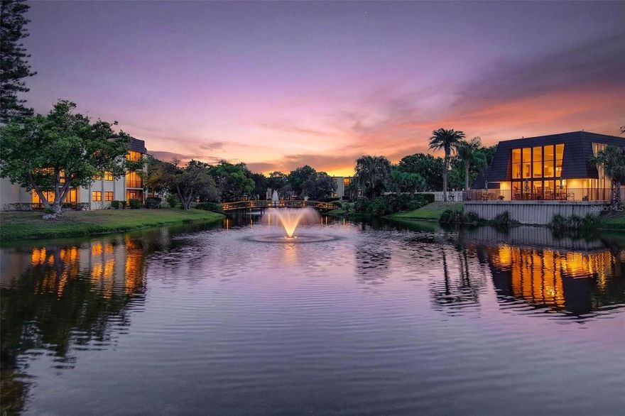 WELCOME HOME to this move-in ready 2-bedroom, 1.5-bath ground-floor condo in the highly desirable 55+ Lakeview of Largo community, offering incredible lake, fountain, and clubhouse views! 

This light-filled unit offers an open layout with fresh paint, new baseboards, and wood-look waterproof, scratch-resistant luxury vinyl flooring. The kitchen features soft-close cabinetry, ample storage, breakfast bar, and room for a small dining table set. The primary suite overlooks the water with an en-suite bath, while the second bedroom is ideal for guests or office space. Both closets are finished with cedar panelling.

Key updates include HVAC (2019), refurbished water heater (2023), and a brand-new roof (2025) with the seller’s assessment fully paid. Milestone inspections are complete, reserves are fully funded, and recent community upgrades include fresh exterior paint, resurfaced walkways and parking, and new landscaping.

HOA is $568.31/month and covers full Spectrum cable package (including HBO, Disney, Hulu, Peacock, and more), high-speed internet, water, sewer, trash, insurance, maintenance, management, and reserves - just pay electric. Community amenities include 3 pools (one heated), hot tub, clubhouse, library, shuffleboard, grilling areas, and an active social calendar. Laundry rooms with newer machines conveniently located on every floor.

Ideally located just minutes from shopping, dining, and about a mile to the Gulf beaches. No flood insurance required. Must own 2 years prior to leasing (190-day minimum). No pet community. Emotional support animals approved by HOA with required documentation. Schedule your private showing today!