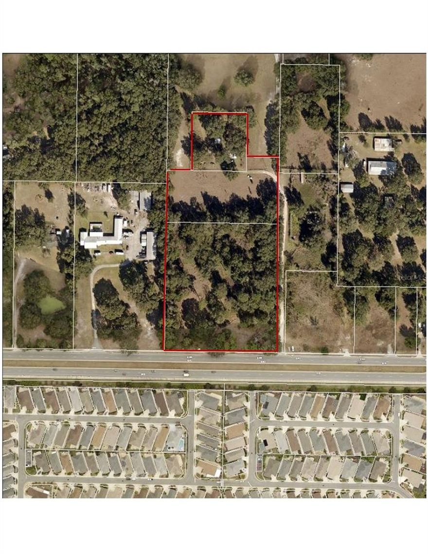 A 7.58 acre vacant site on CR 466-A that is located directly across the street from "Villages of Fruitland Park" and 1 mile east of "Colony Plaza" in The Villages. It is level and all usable with 420' of frontage.. The property has C-2 (General Commercial) zoning with city sewer running along the front of the property along 466-A and city water located across the street or 1,000' to the east on the same side of the street. This 7.58 acres also includes Alt Key # 3906813 and 2515490, Great location for mini warehouses, assisted living/memory care, medical office, healthcare, and professional office park.