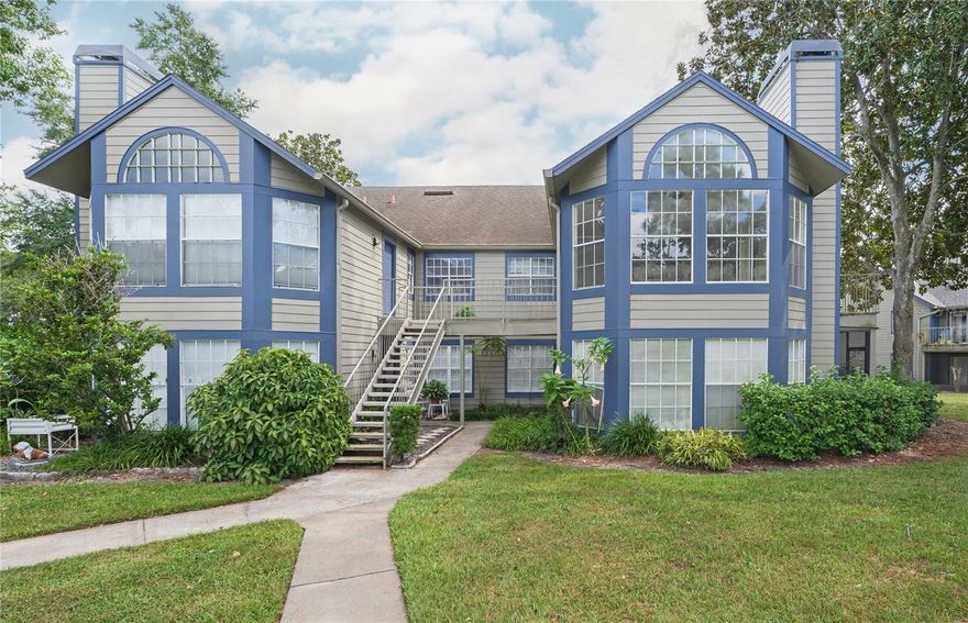 Welcome to Hidden Village in Lake Mary! This spacious 2-bedroom, 2-bath condo features soaring vaulted ceilings in the living room and both bedrooms. Each bedroom offers a private ensuite bath, with the second also accessible from the hall. Recent updates include new vinyl plank flooring and fresh paint throughout, making this home move-in ready. Step outside to your private balcony, perfect for morning coffee or a quiet retreat. Ideally located near the heart of Lake Mary with easy access to I-4, shopping, dining, and bike trails.