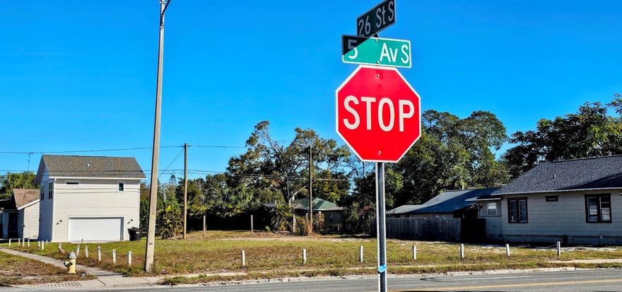 Stop, Look, Buy! Buildable lot with no demolition expense. Corner lot located on 5th Ave S. Just steps from the Warehouse Arts district, Breweries, Pinellas Trail and minutes to downtown St. Petersburg. NTM-1 zoning suggests you can put two homes with 2 ADU's for a total of 4 units. St. Pete's NTM-1 zoning (Neighborhood Traditional Mixed Residential) allows for "missing middle" housing like duplexes or fourplexes (quadplexes) in formerly single-family areas, aiming for more housing diversity near transit, permitting up to four units a building with specific design rules for character, parking, and setbacks, balancing growth with neighborhood feel, mainly on major corridors and near SunRunner routes.