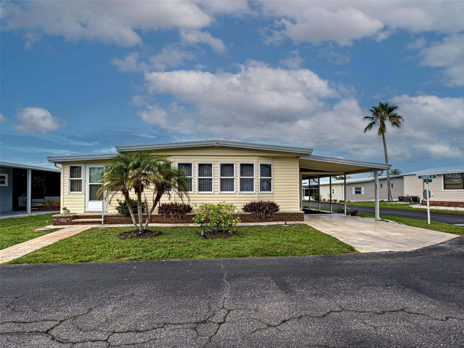 POLYNESIAN VILLAGE - TUCKED AWAY OFF THE BEATEN PATH - JUST ONE MILE FROM SCENIC MANASOTA KEY WITH 11 MILES OF SANDY BEACHES AND THE GLISTENING BLUE WATERS OF THE GULF. ARE YOU A BOATER? THIS COMMUNITY IS ONLY ONE MILE TO THE PUBLIC BOAT RAMP ON THE INTRACOASTAL WATERWAY AND JUST MINUTES OUT INTO THE GULF WATERS! POLYNESEAN VILLAGE PROVIDES ON SITE STORAGE FOR BOATS, TRAILERS, AND RECREATIONAL VEHICLES!
THIS IS A 2 BEDROOM, 2 FULL BATH HOME. BOTH BATHROOMS HAVE BEEN NICELY UPDATED. SPACIOUS FLOOR PLAN WITH EAT-IN KITCHEN AND SEPARATE DINING AREA. THE ATTACHED 12 X 12 UTILTY BUILDING IS UNDER ROOF LINE AND HOUSES THE WASHER & DRYER WITH LOTS OF ROOM FOR SPARE STORAGE.
This friendly community offers a lovely outdoor pool with sundeck overlooking the pond with fountain. Clubhouse and recreation area has been beautifully renovated. There are fabulous kitchen facilities, meeting rooms, billiards, and a library for your use. Many social events include dinners, games, dancing, and live music. Shuffleboard and the coffee club provide outdoor recreation and a popular morning spot for residents. Join in to have some fun with your neighbors! You can easily walk to the clubhouse from this location or jump on your golf cart to get around!
The association fees include your recreational facilities, cable, high speed internet, grounds maintenance, trash pick-up, and professional on-site management.
LOOK NO FURTHER - SOLD FURNISHED - GREAT VALUE. Call today for your private showing.
