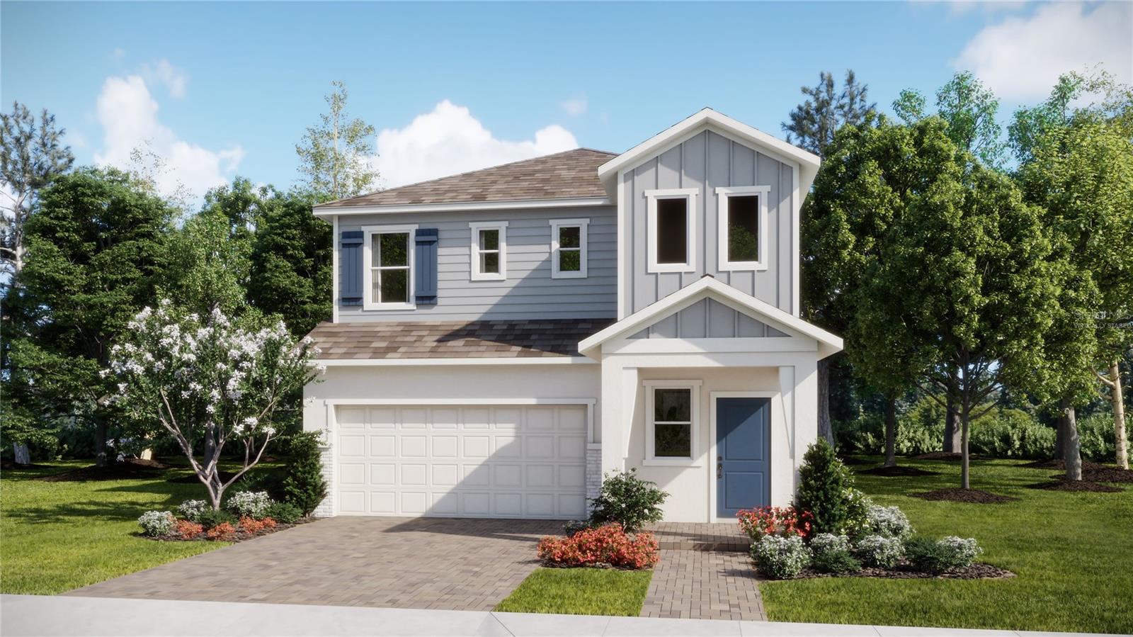 One or more photo(s) has been virtually staged. Under Construction. This elegant two-story Lenox is ready for modern living! On the first floor, an inviting open-concept layout blends the kitchen, living and dining areas, with a nearby lanai for effortless indoor-outdoor transitions. A convenient bedroom is tucked away to the side, just steps from a full bathroom. Two additional bedrooms and a lavish owner’s suite are located on the second level. Waterstone is a masterplan community of new single-family homes located in Mascotte, FL. Close to lakes, sanctuary and wildlife areas, and bike paths. Amenities include: Cabana, resort style pool, monarch garden, natural playground, dog park, and trails. Waterstone is what you have been looking for. A safe small town feel with convenience, the perfect place to raise a family.