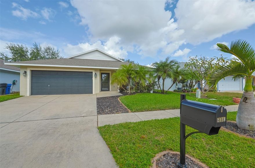 Welcome to this affordable, move-in-ready home that lets you enjoy everything Florida living has in store. From amazing sunshine, to beautiful beaches, and a welcoming community! Discover living in Ruskin, this charming home is close to major highways, shopping, and dining giving you the best of convenience and coastal charm.  No CDD and a LOW HOA!  This open floor plan offers 3 bedrooms, 2 bathrooms, and 1,444 sq. ft. of comfortable living space. The kitchen is the heart of the home, featuring granite countertops, newer stainless-steel appliances, and plenty of cabinet space, opening to a spacious dining area perfect for entertaining family and friends.  The owner’s suite includes a walk-in closet, dual sinks, and a walk-in shower, creating a private retreat and somewhere to unwind. The home features laminate flooring throughout the main living areas.  Updates include New Roof, Dishwasher, and Water Heater (2022), A/C (2019), and a new irrigation system (2024) to keep your yard looking lush and appealing year-round.  Step outside to a private fenced, manicured backyard and relax under the covered lanai to enjoy —  morning coffee or evening sunsets. The two-car garage adds functionality and extra storage space.  Located in Bayou Pass Village, residents enjoy two sparkling community pools, a clubhouse, playground, and basketball courts. With no CDD fees and a low HOA, this home perfectly balances affordability and lifestyle.  Whether you’re a first-time buyer or ready to settle into sunny Florida living, this home checks every box  with comfort, convenience, and community.