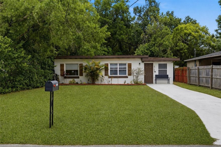 Welcome to this charming, fully furnished, move-in-ready home offering the perfect blend of comfort, flexibility, and proven income potential—an excellent opportunity for both owner-occupants and savvy investors. Currently configured as a 2-bedroom, 1-bath residence with an additional bonus room featuring a closet—easily convertible into a 3rd bedroom—this property provides versatile living options to fit a variety of needs.

For those seeking an investment opportunity, the home has operated successfully as a short-term rental for several years, averaging approximately $30,000 in annual gross income, offering immediate cash flow and a consistent rental history. At the same time, its inviting layout and comfortable feel make it equally ideal as a primary residence or second home.

The home has been well-maintained and offers peace of mind with key updates, including a brand-new TPO flat roof on the right side of the home, along with durable block construction. Inside, you’ll find walnut wood-tone ceramic tile flooring throughout, a cozy fireplace, and a clean, well-kept interior that’s ready for immediate occupancy or continued rental use.

Step outside to an expansive, fully fenced backyard designed for both relaxation and entertainment, featuring a basketball court, putting green, and ample space for gatherings. The oversized lot adds even more flexibility and is located in an area where **ADU development may be permitted—buyer to verify zoning and approvals—**offering potential for future value-add opportunities.

Whether you’re looking to enjoy the home as your own, generate income, or hold as a long-term investment, this property truly checks all the boxes. Conveniently located just 3.5 miles from Busch Gardens and under 5 miles to the University of South Florida, with easy access to I-275, this home offers exceptional convenience to local dining, shopping, and major roadways—making it a rare opportunity to enjoy both lifestyle appeal and strong investment performance. Don’t miss your chance—schedule your showing today!