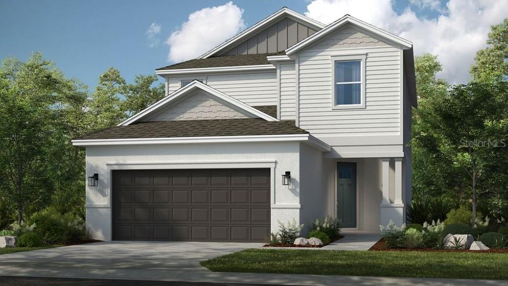 Under Construction. New Construction - August Completion! Built by Taylor Morrison, America's Most Trusted Homebuilder. Welcome to the Santa Rosa at 1005 Ladyfish Trail in The Waters at Center Lake Ranch! Located just south of Lake Nona, this spacious new home sits in a master-planned community with scenic trails, recreational spaces, and conservation wetlands—offering peaceful, connected living near Medical City. This home features a gourmet kitchen, two-story great room, and covered lanai for indoor-outdoor living. The first-floor primary suite includes a walk-in closet, dual sinks, and walk-in shower. Upstairs offers four bedrooms—one with a private bath—and a versatile game room. Enjoy comfort and convenience in a beautifully designed, natural gas community. Additional Highlights Include: Upstairs bedroom in place of loft, game room, and covered lanai. Photos are for representative purposes only. MLS#O6325126