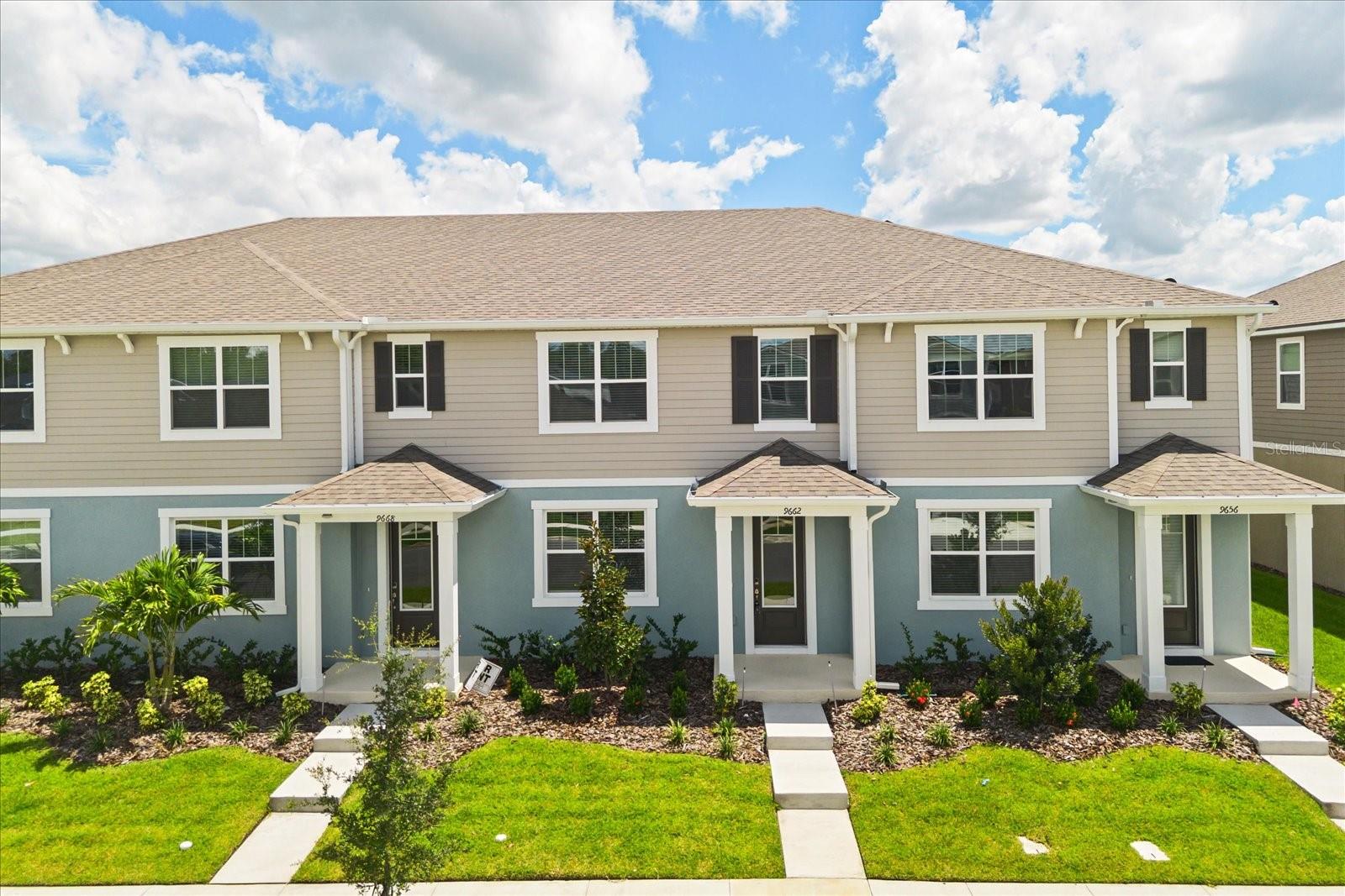 One or more photo(s) has been virtually staged. Check out this stunning brand-new townhome in the vibrant Meridian Park, right in the heart of the Lake Nona Area! This home boasts an incredible modern open floor plan, complete with elegant tile flooring that sets the stage for sophistication. The gourmet kitchen is a chef's dream, featuring stylish coastal beige cabinets, a dazzling backsplash, luxurious granite countertops, and upgraded stainless steel appliances. Plus, you’ll love the spacious walk-in pantry that offers ample storage for all your goodies. Don’t miss the delightful stop-and-drop area, perfect for keeping everything organized and clutter-free. The oversized primary suite is a true retreat, complete with a gorgeous en-suite bathroom featuring dual sinks, a spacious walk-in shower, and an expansive walk-in closet. And laundry day will be a breeze with the beautiful oversized washer and dryer conveniently located on the second floor! Enjoy the amazing amenities Meridian Parks has to offer from modern clubhouse, resort-style community pool, playgrounds, bike and walk trails, and fitness center. The location is unbeatable—close to local shopping, trendy restaurants, top-rated schools, attractions, MCO/OIA, and major highways. This townhome is a must-see! Don’t wait, it won’t last long!