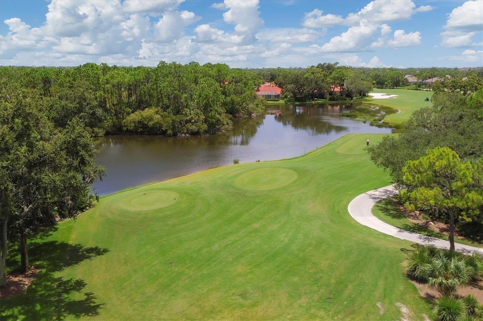 Enjoy breathtaking sunset views over the pond and 9th tee box from this beautifully maintained
2-bedroom, 2-bath condo, surrounded by swaying palms and majestic live oaks. The split
floorplan offers privacy and comfort, with a spacious primary suite featuring golf course views,
sliding doors to the lanai, two closets—including a custom walk-in—and a large ensuite bath
with a separate shower and water closet.
The kitchen is updated with solid wood cabinetry, granite countertops, and neutral tile flooring.
It opens seamlessly to the dining and living areas, flowing into the glass-enclosed lanai—ideal
for entertaining or relaxing with morning coffee or evening sunsets.
A guest bedroom with a Murphy bed and nearby full bath adds flexibility for visitors. Additional
features include a carport and private storage closet.
Located in the sought-after Terraces community of Stoneybrook Golf & Country Club, residents
enjoy a resort-style pool, grilling area, and tennis/pickleball courts. Your membership includes
access to the newly modernized golf course, Har-Tru tennis courts, bocce, fitness center, and
clubhouse dining. Just minutes from the Legacy Trail and the beaches of Siesta Key and
Nokomis, this is Florida living at its best.
Why settle for a condo when you can own a lifestyle? Call today to schedule your private tour—
Nowhere but here, Stoneybrook Golf & Country Club.