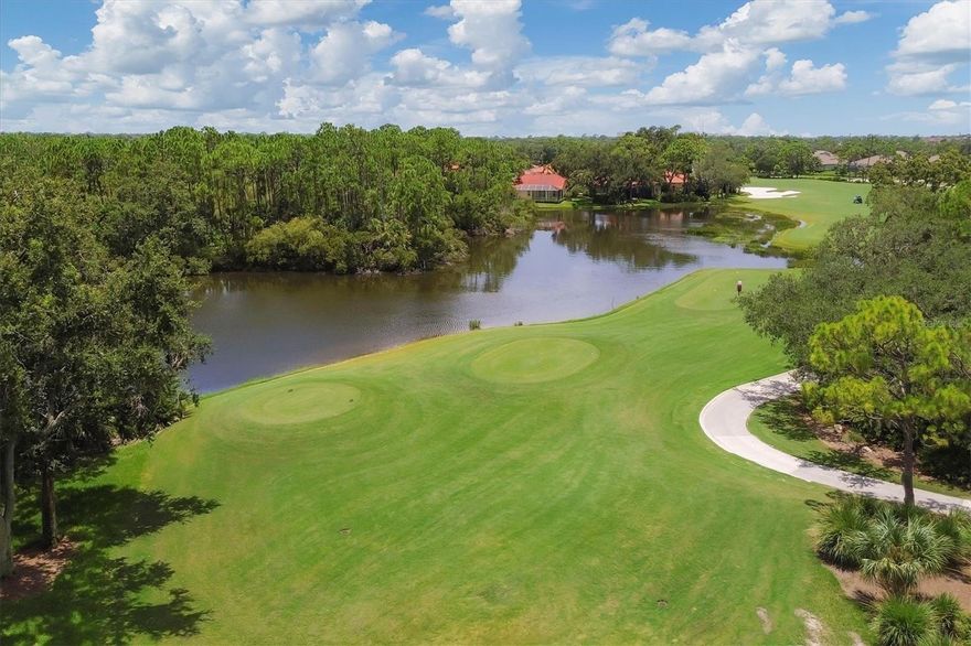 Investor Alert! Rental income secured for January–March 2026. Enjoy breathtaking sunset views over the pond and 9th tee box from this beautifully maintained 2-bedroom, 2-bath condo in the desirable Terraces at Stoneybrook Golf & Country Club. Surrounded by swaying palms and mature live oaks, this light-filled residence features an open, split floor plan offering privacy and comfort. The spacious primary suite includes golf course views, lanai access, two closets (including a custom walk-in), and an ensuite bath with separate shower and water closet. The updated kitchen boasts solid wood cabinetry, granite countertops, and neutral tile flooring, opening to the dining and living areas and a glass-enclosed lanai—perfect for relaxing or entertaining. The guest bedroom with Murphy bed and adjacent full bath provide flexible space for visitors. Additional highlights include a covered carport, private storage closet, and access to the resort- style pool, grilling area, and tennis/pickleball courts. Stoneybrook Golf & Country Club offers an exceptional lifestyle with the newly modernized 18-hole golf course, Har-Tru tennis courts, bocce, fitness center, and indoor & outdoor clubhouse dining. Conveniently located near the Legacy Trail, shopping, dining, and the beaches of Siesta Key and Nokomis. Experience the best of maintenance-free living in one of Sarasota’s premier gated communities. Nowhere but here-Stoneybrook!