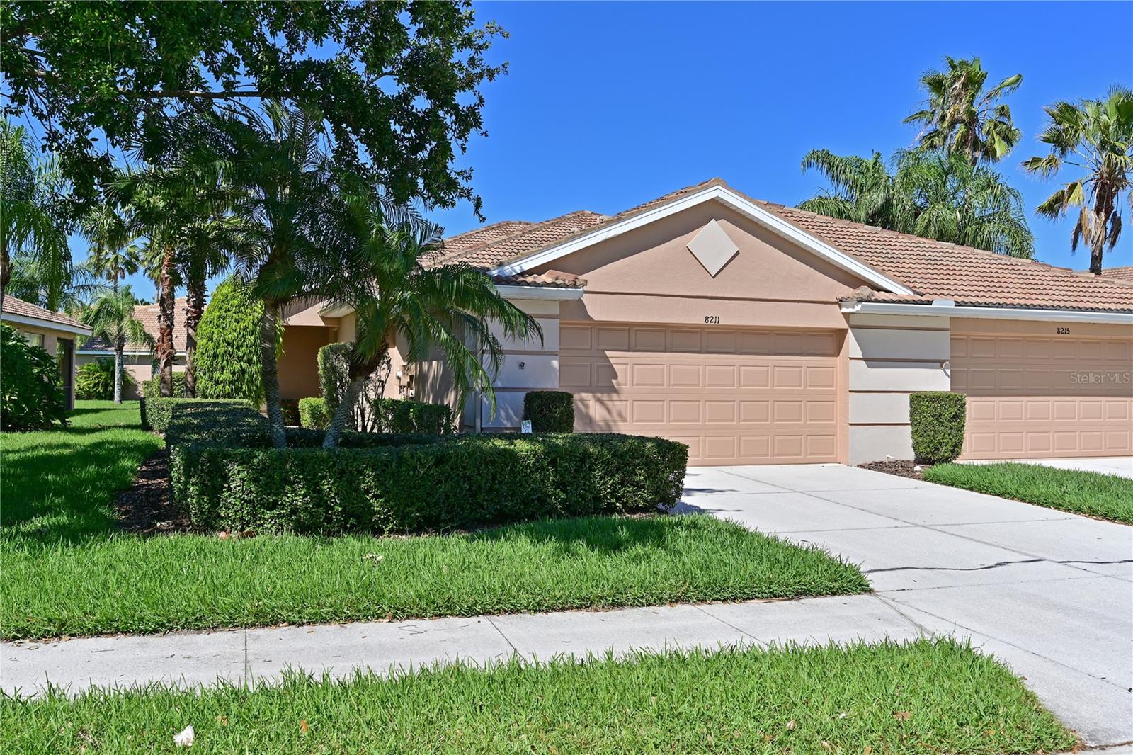 WHAT AN INCREDIBLE PRICE FOR THIS BEAUTY - by far the best priced villa for it's size - and it's lovely! SELLER SAYS BRING OFFERS. Hot Deal in Stoneybrook! Largest square footaqe and best pricing for this nearly 1900 sf villa. Super easy living in this extra large villa located in Heritage Harbour. There is plenty of room to move around in this home. Master bedroom is large and comfortable, with view of nearby pond. Double vanities, walk in shower, garden tub and separate water closet. The second bedroom is located at the opposite end of the home, allowing for total privacy, with a full bath nearby. Separate space that is flexible for either secondary sitting room or separate dining area. Dedicated space for in home office/den. Cabinets have been updated throughout for fresh appearance. Lanai has peekaboo view of nearby pond. Stoneybrook is a beautiful, mature, neighborhood with lots of walking/biking paths, community center that is amenity loaded, golf course on property without mandatory membership for use, and conveniently located close to I75 and lots of shopping/dining choices, including Costco.