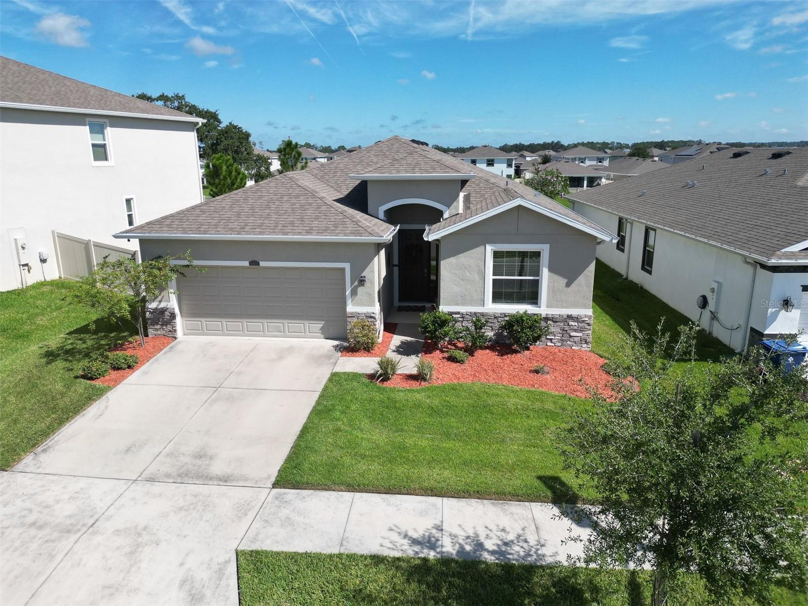 Highly Desirable MIRADA LAGOON COMMUNITY! Mirada offers a Truly Unique Lifestyle with its STUNNING 15-ACRE LAGOON, perfect for peaceful living! Enjoy swimming, kayaking, paddleboarding, and scenic nature trails for walking, running, and biking. There's also a playground and dog park for added enjoyment. With so much to offer, MIRADA is more than just a home— it's a way of life! This popular floor plan features an OPEN-CONCEPT living space, ideal for gathering with family and friends., 4 spacious BEDROOMS, STAINLESS-STEEL APPLIANCES, and a WATER SOFTENER and FILTRATION SYSTEM. The quarterly HOA fee includes high speed internet and cable for your convenience. Don't miss out on this Incredible Opportunity to live in one of Florida's most sought-after communities!